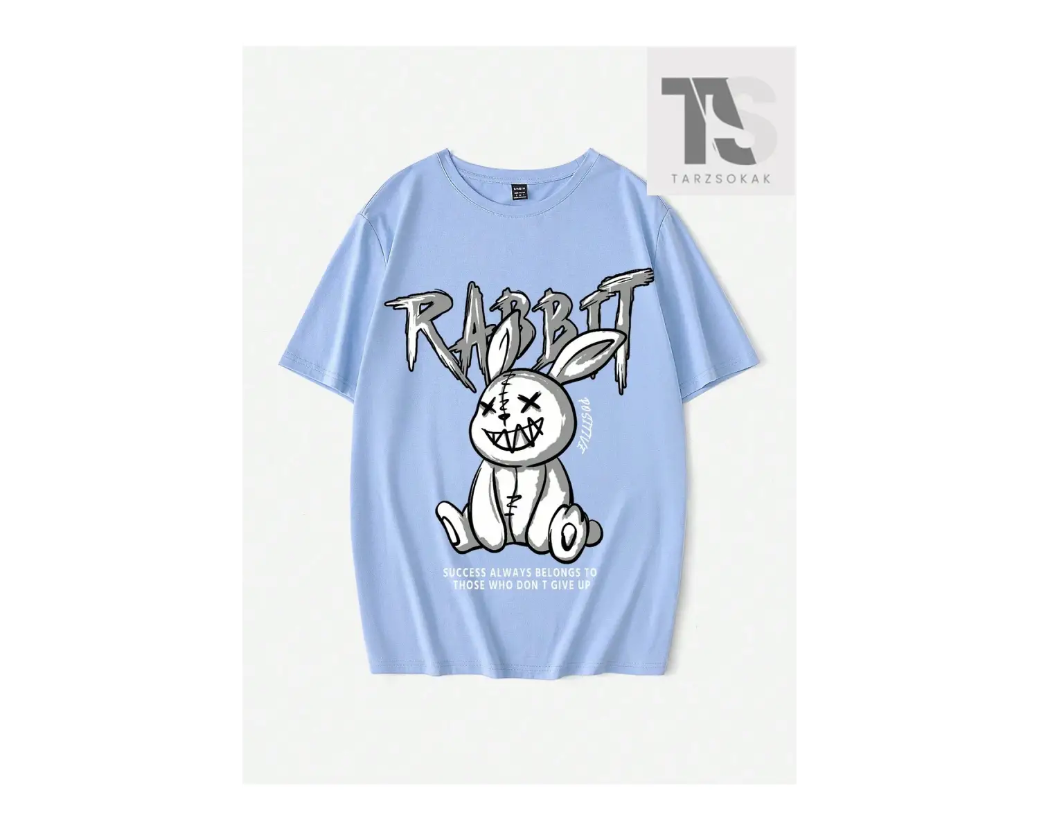 Grunge Punk Wings Baskı Damla Omuz Tişört