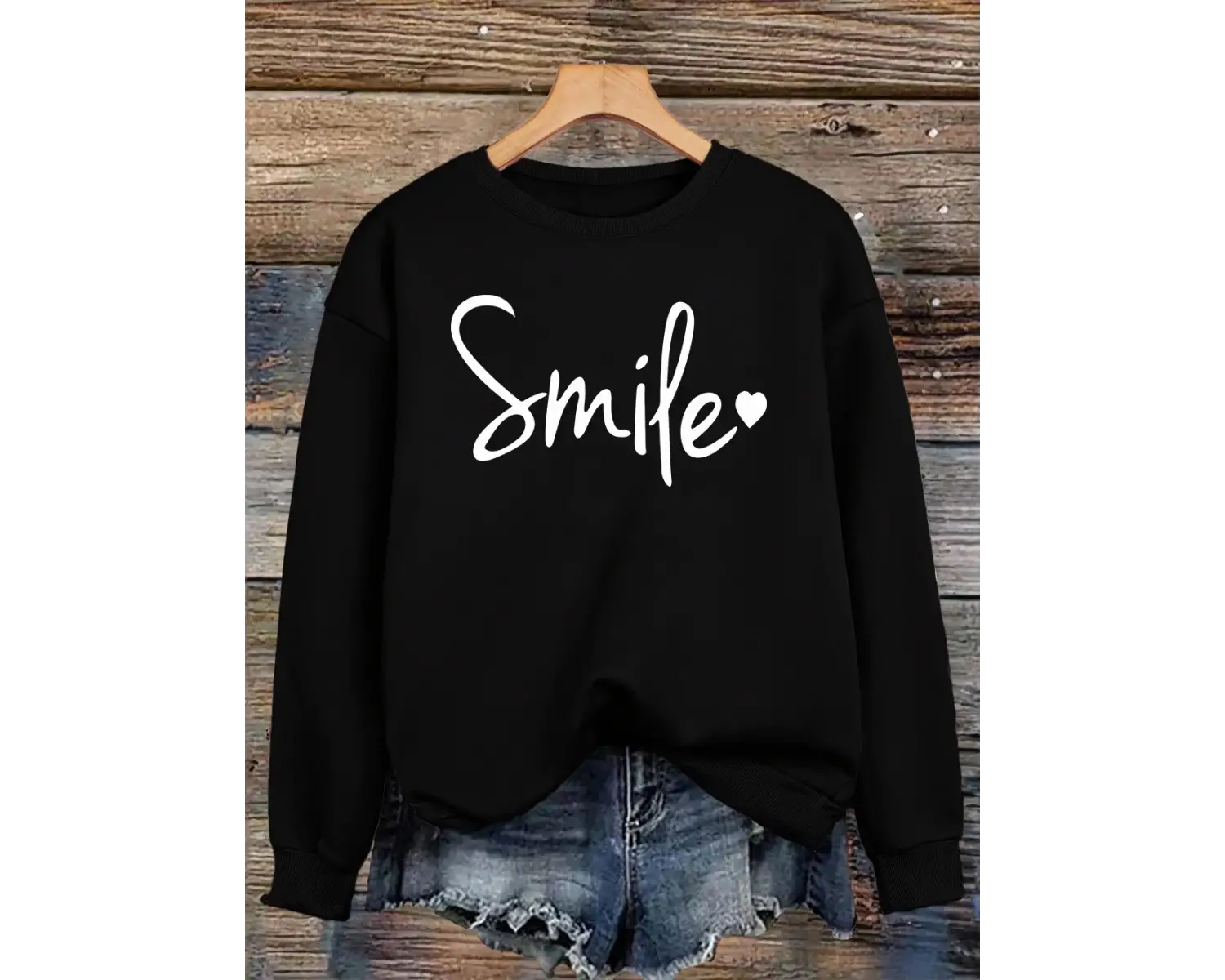 Gülümsemeli Bir Aşk Yaratın Aşkın Işığını Yaratın Sweatshirt Kadın Bol Spor Kapüşonlu Üstler