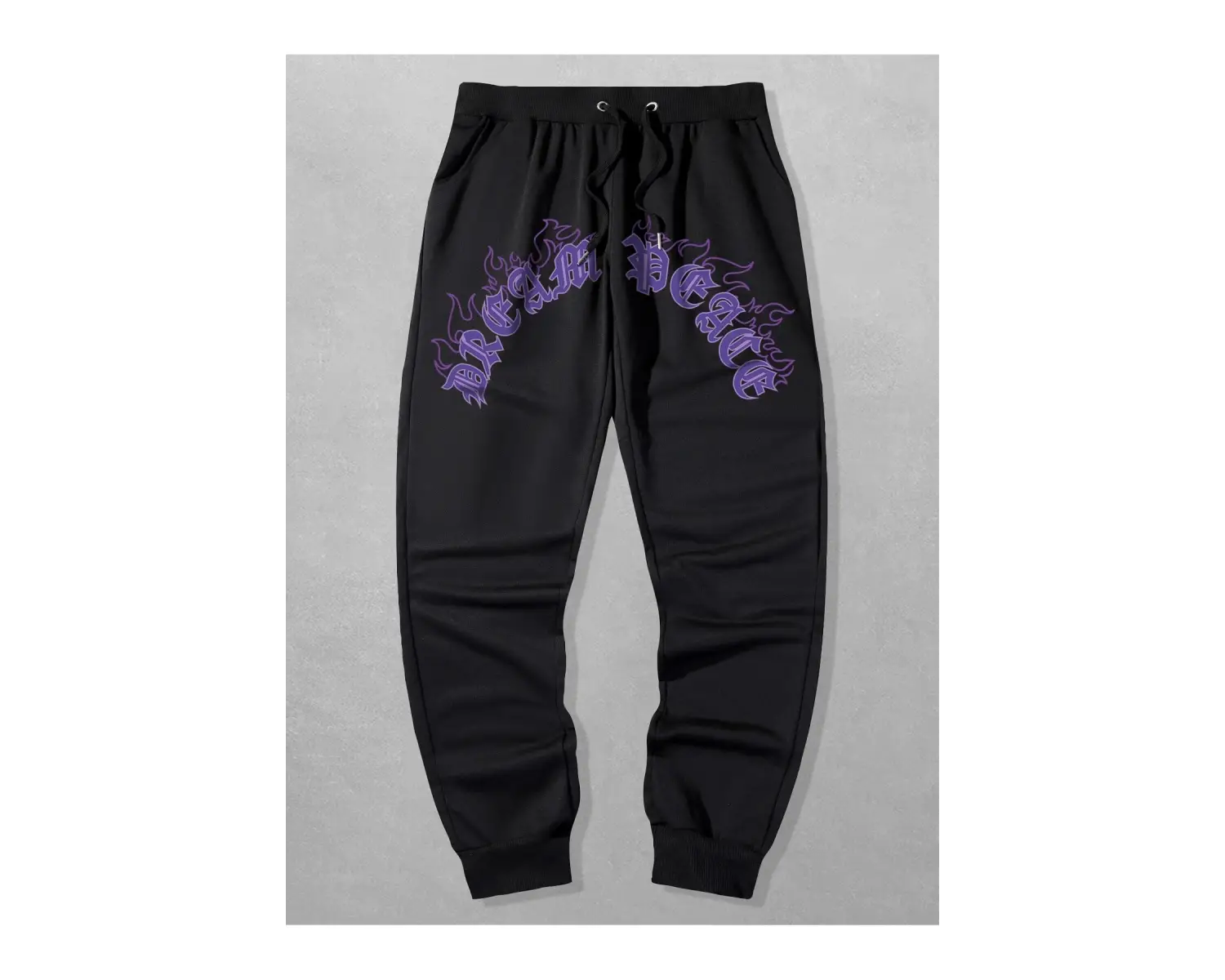 Guys Letter Fire Graphic Drawstring Eşofman Altı