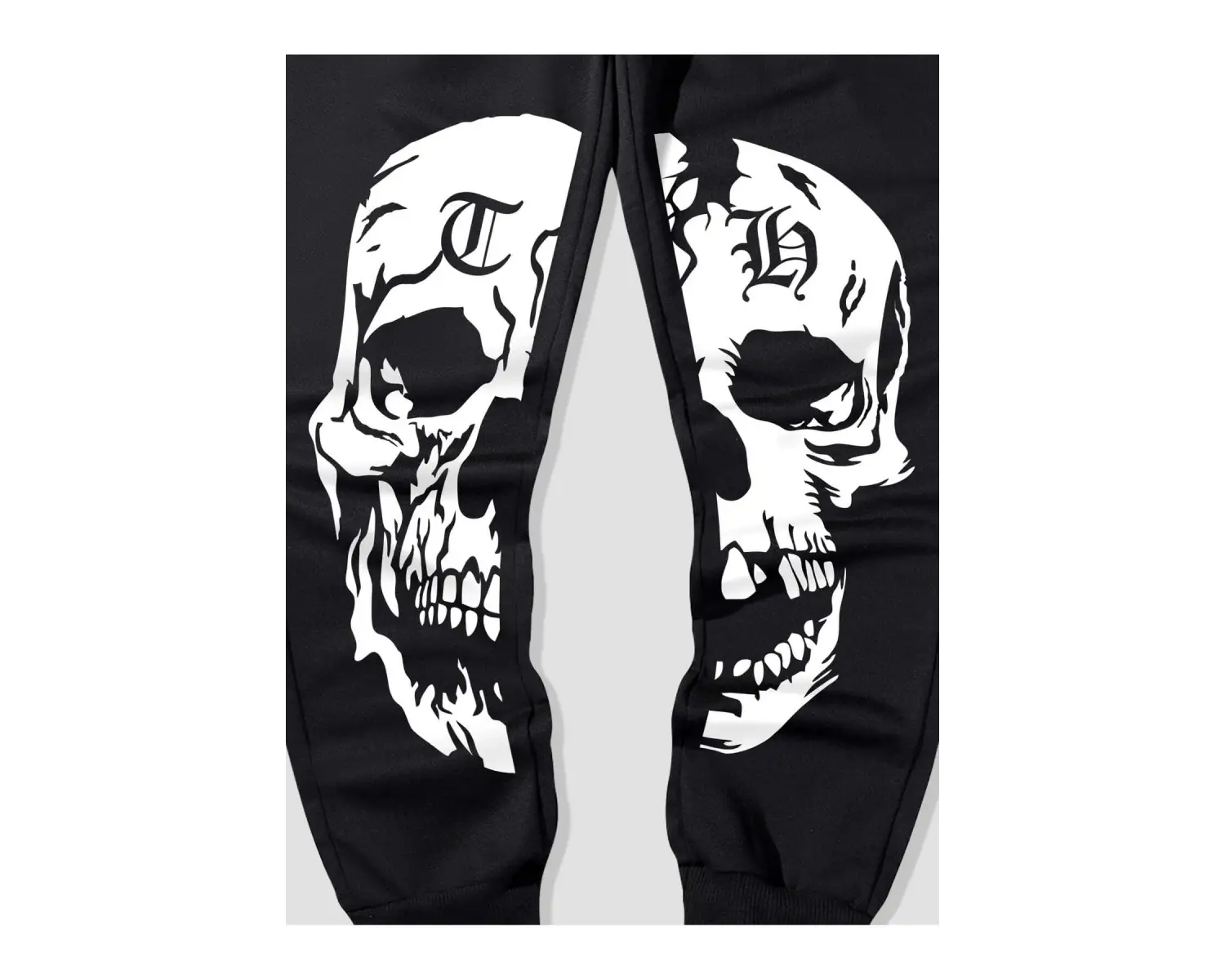 Guys Letter Skull Graphic Drawstring Waist Eşofman Altı