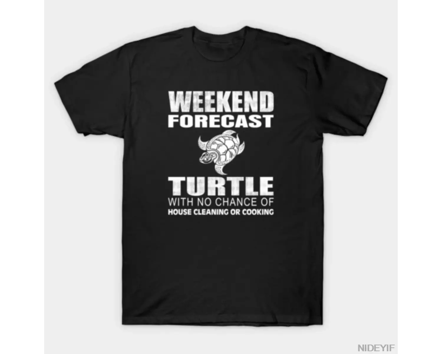 Hafta Sonu Tahmini Kaplumbağa N0 Şansı Yok Tembel Hafta Sonu Tişörtü Erkekler Kadınlar İçin %