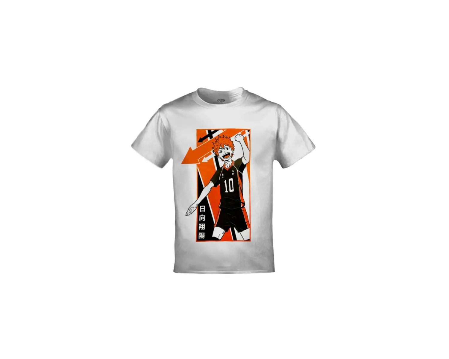 Haikyuu Hinata 10 Baskılı Unisex Beyaz