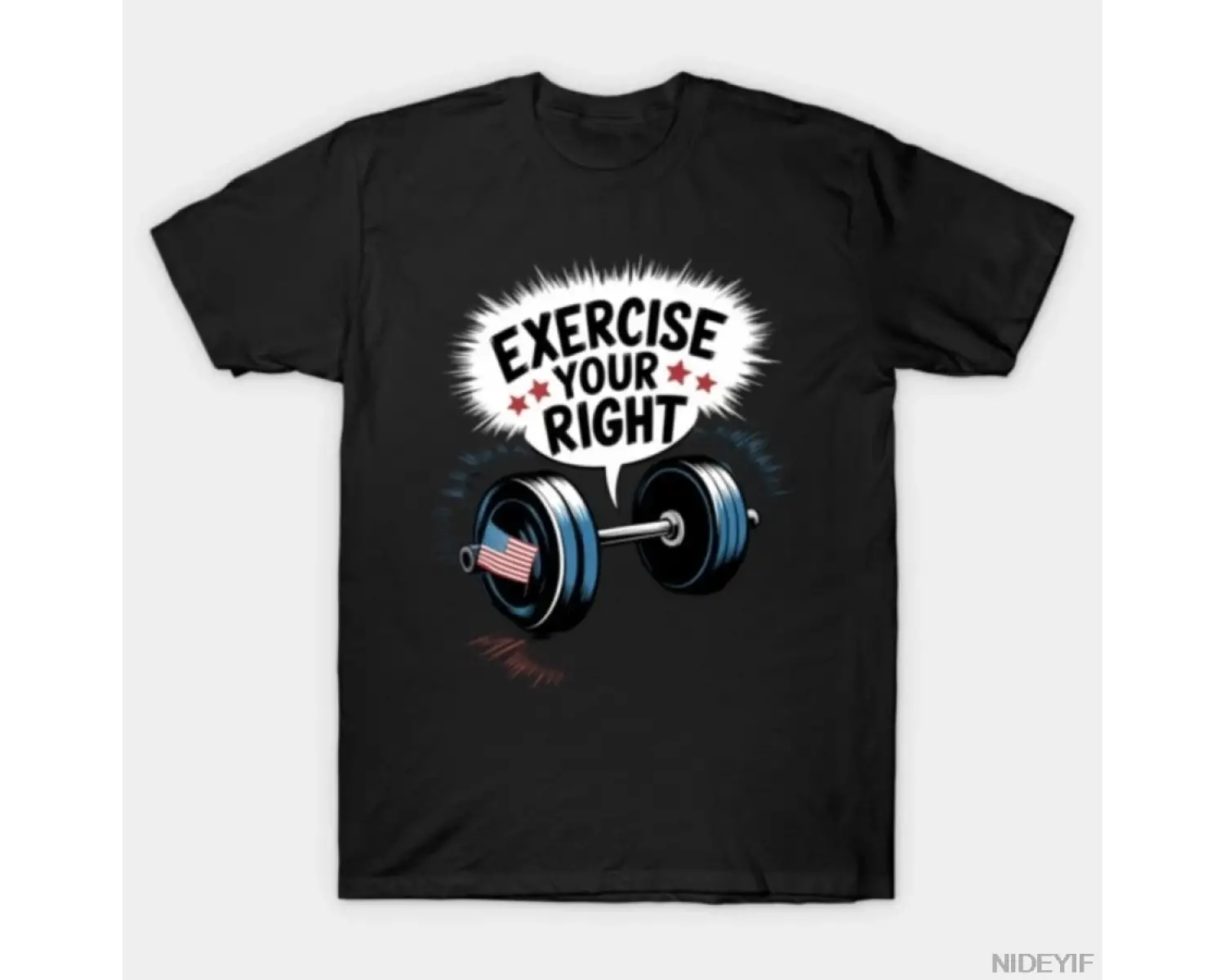 Haklarınızı Uygulayın Komik Spor Yurtsever Spor Salonu Sever T-shirt Erkekler Kadınlar Için %