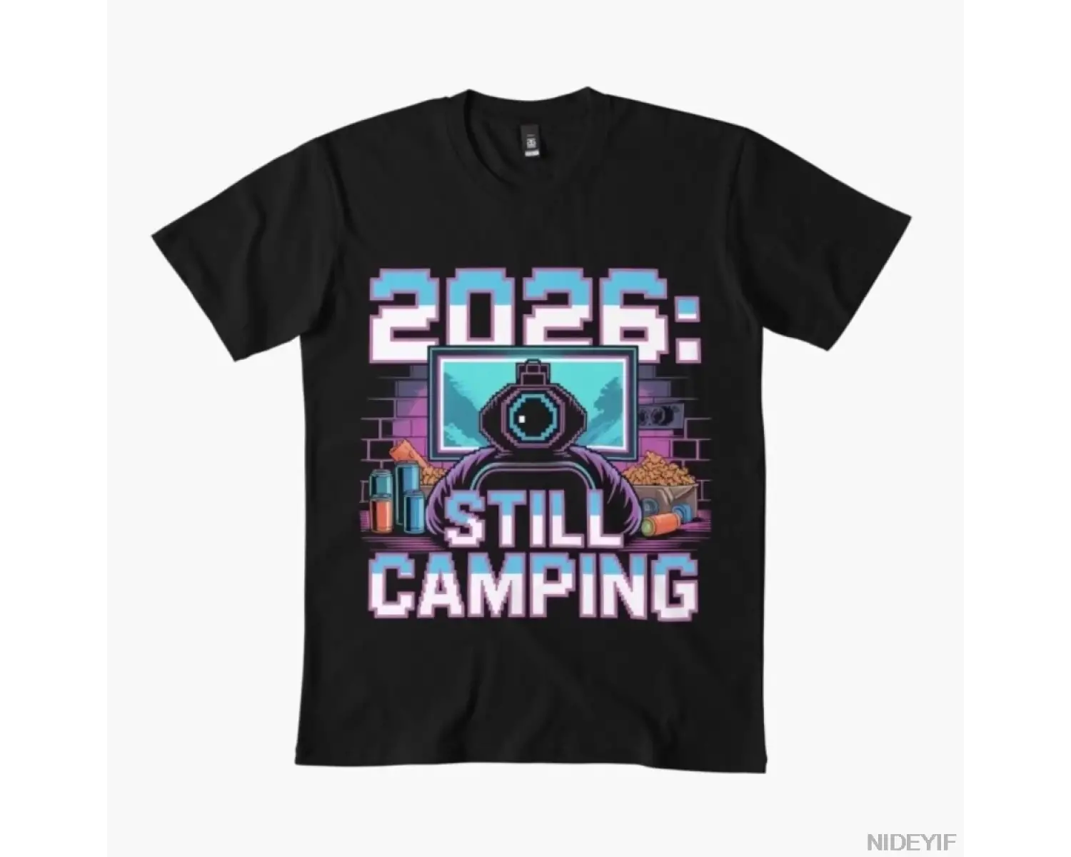 Hala Kamp Yapıyor Bir Yıllık Oyun Meme T-shirt Erkekler Kadınlar Için % 100% Pamuk T Shirt Kı