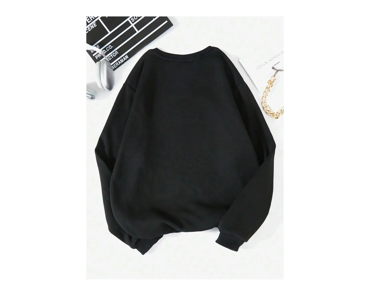 Halloween Letter Graphic Lined Sweatshirt Siyah