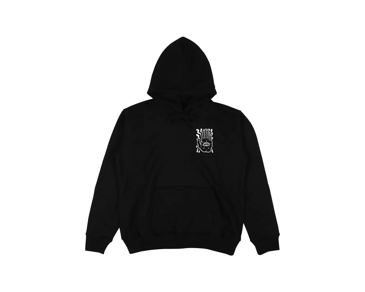 Hand of Dead Siyah Oversize Unisex Kapüşonlu Sweatshirt Hoodie