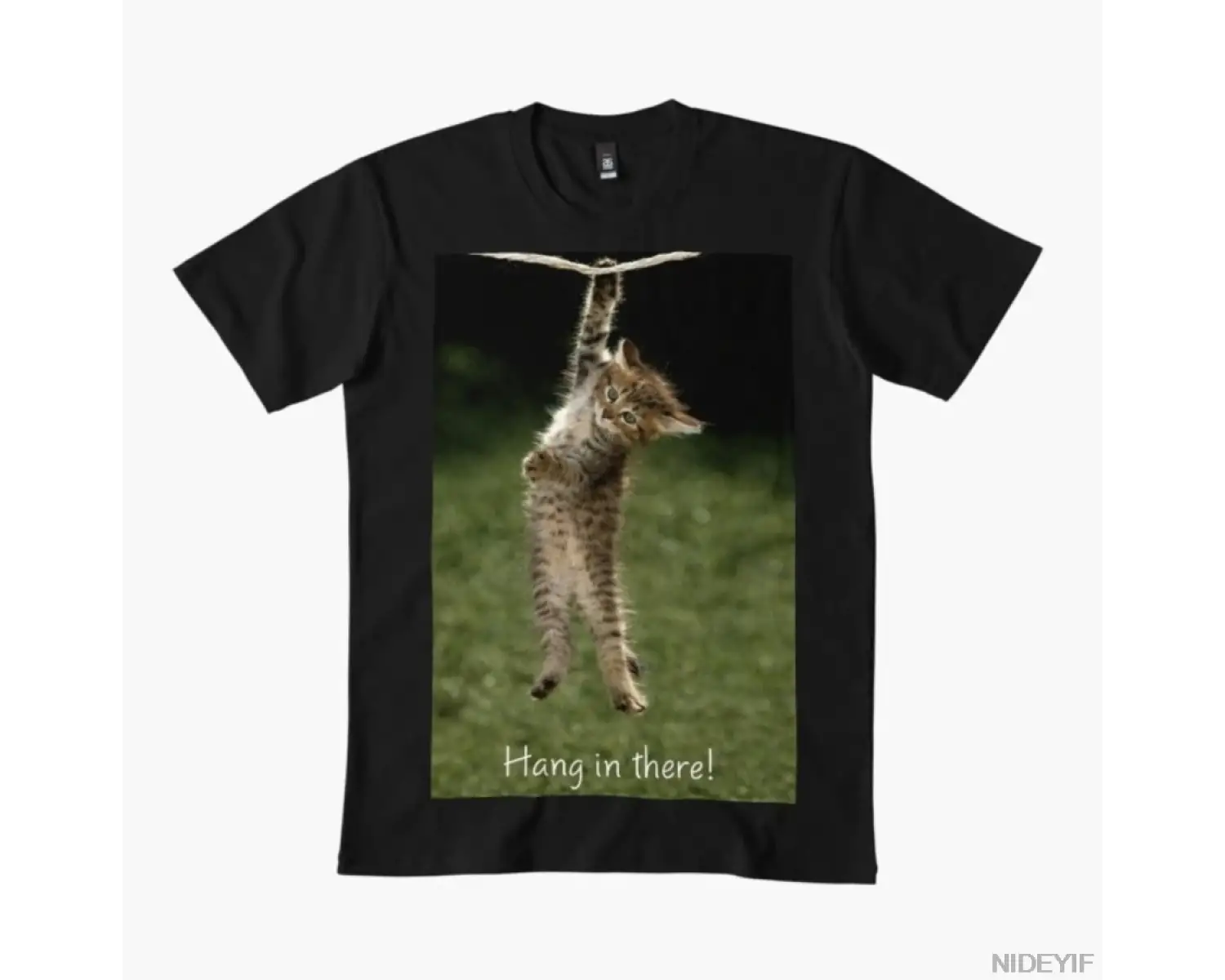 Hang In There Kitty – Roaring Kitty GME Meme Motivation GME T-shirt Erkekler Kadınlar için %1