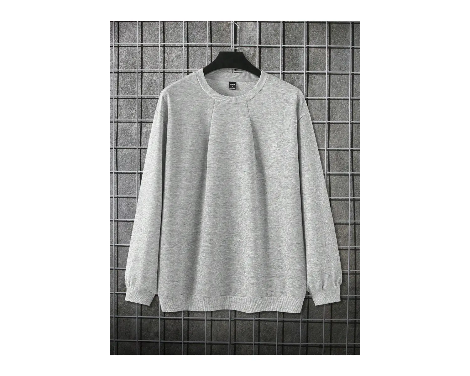 Harajuka Sokakt Manfinity Hypemode Katı Damla Omuz Kazak Gri