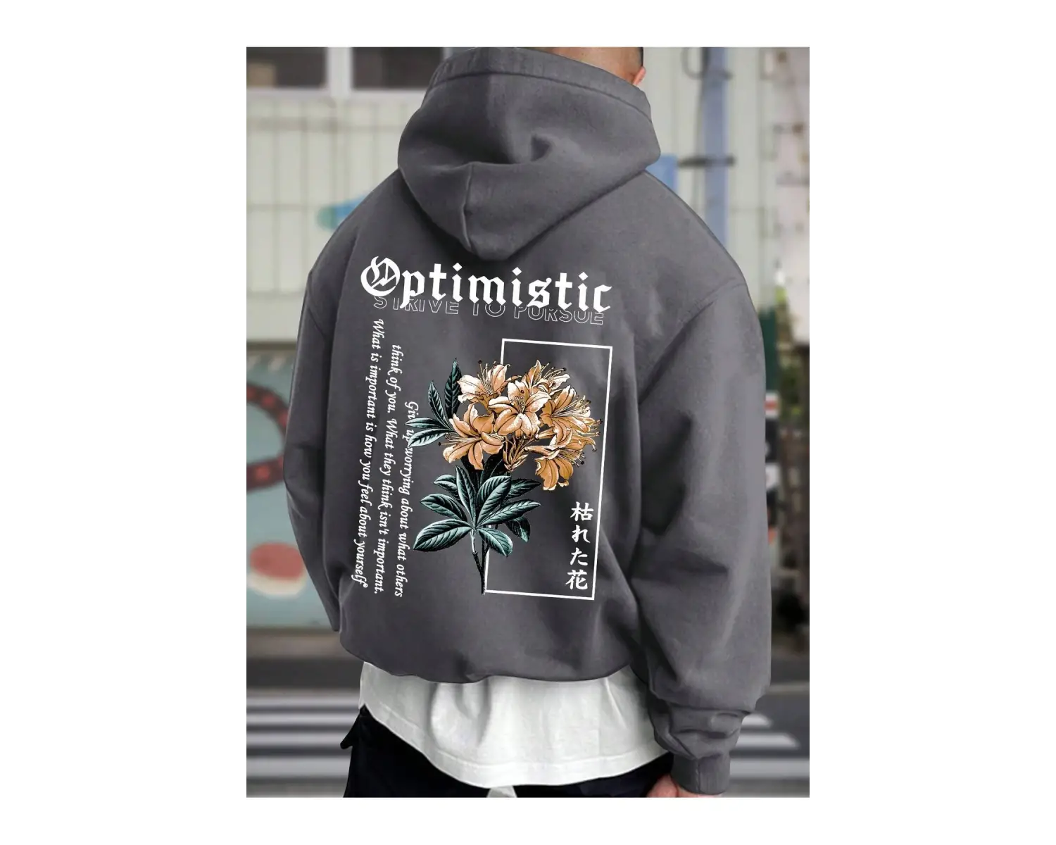 Harajuka Sokakt Oyun Kartı Baskı Gri