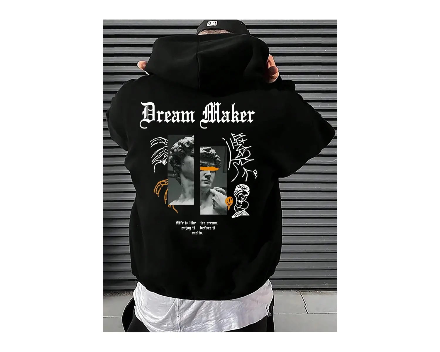 Harajuka Sokakt Yazılı Grafik Sweat Siyah