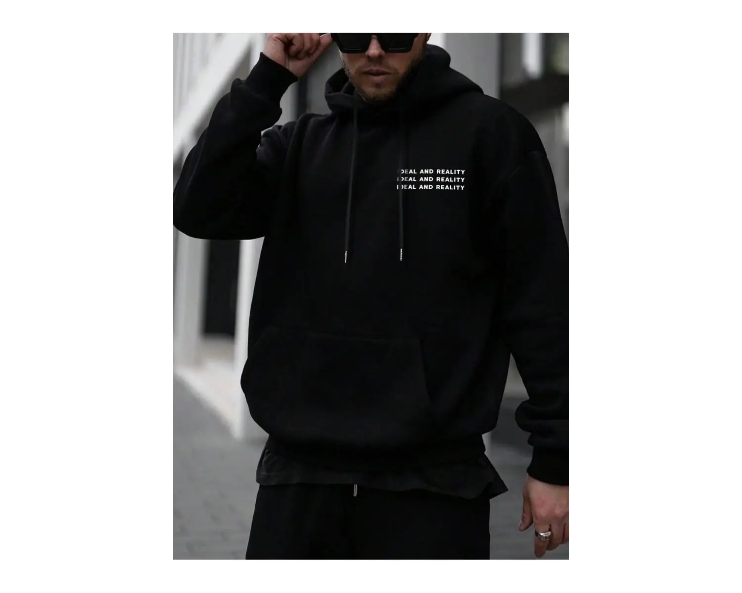 Harajuka Sokakt Yazılı Grafik Sweat Siyah