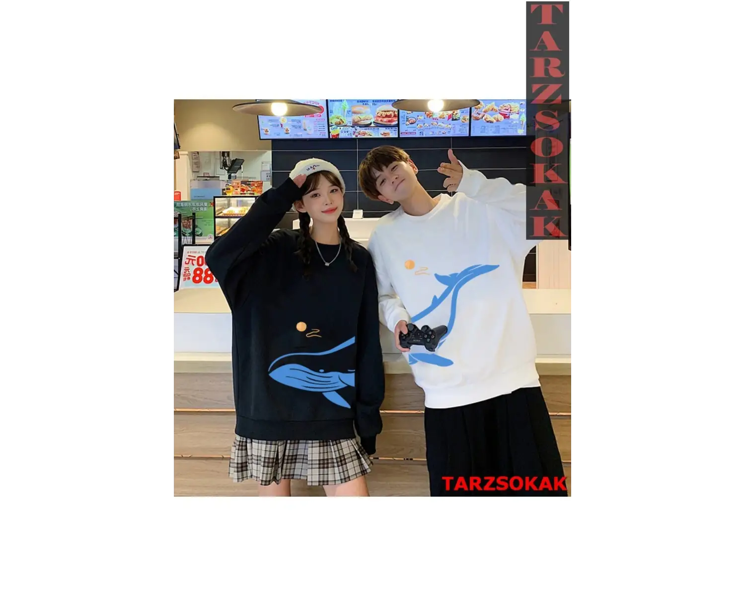 Harajuku Style Çift Sevgili Kombinleri Couple Clothing Yeni Sezon KOD:89