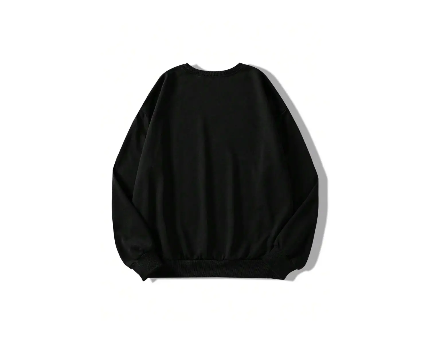 Harfli Grafik Düşük Omuz Oversize Sweat Gri