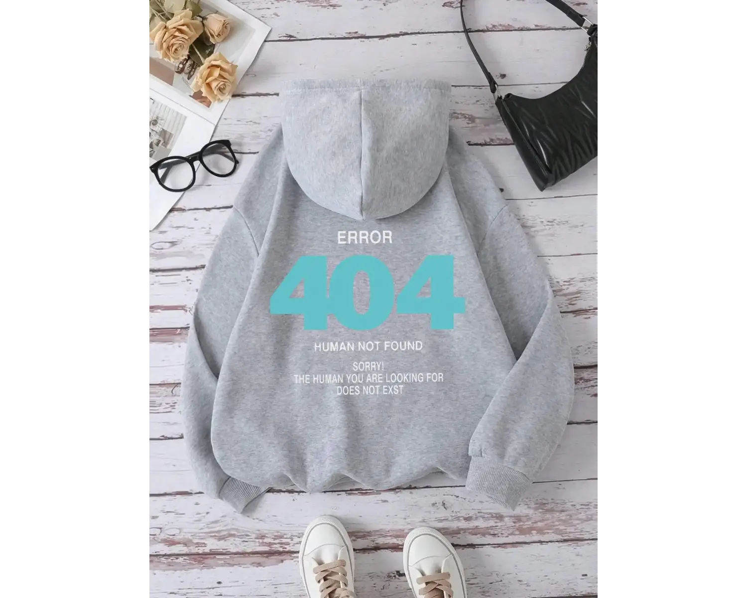 Hata 404 İnsan Bulunmaz Üzgünüm! Kadın Kapşonlu Moda S-XXL Kapüşonlular Polar Yüksek Kaliteli