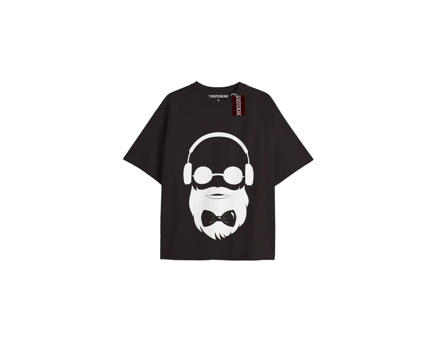 HEDİYE PAKETİ Unisex Oversize Yazılı Tshirt SİYAH