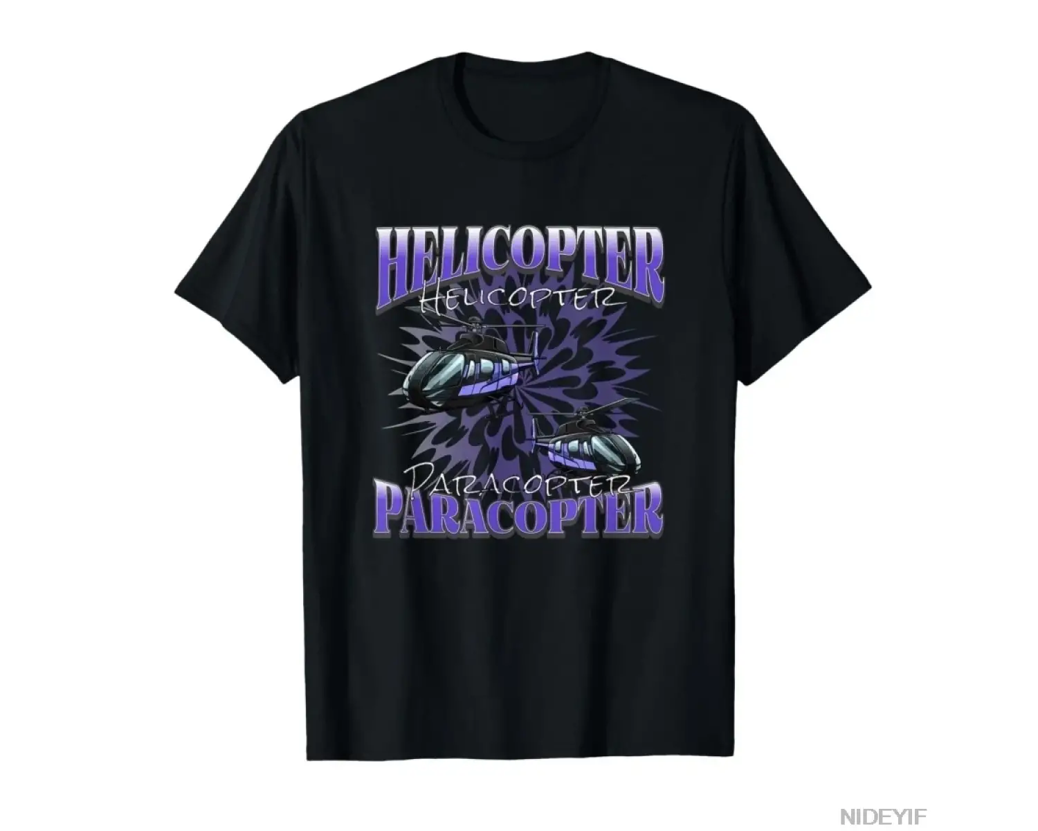 Helikopter Paracopter T-shirt Erkekler Kadınlar Için % 100% Pamuk T Shirt Kısa Kollu Üstler 0