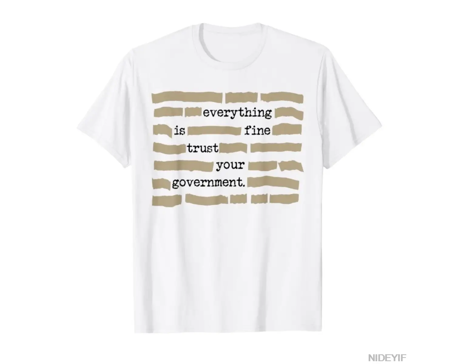 Her Şey Güzel Sizde Güveninizi Verin Komik Söz Söyleyen T-shirt Erkekler Kadınlar için %100 P