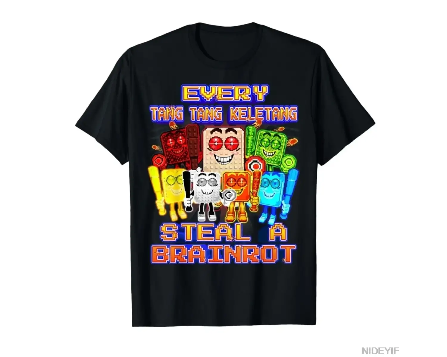 Her Tang Tang Keletang Komik Brainrot Erkek Çocuk Genç Tişörtü Erkek Kadın %100 Pamuklu Tişör