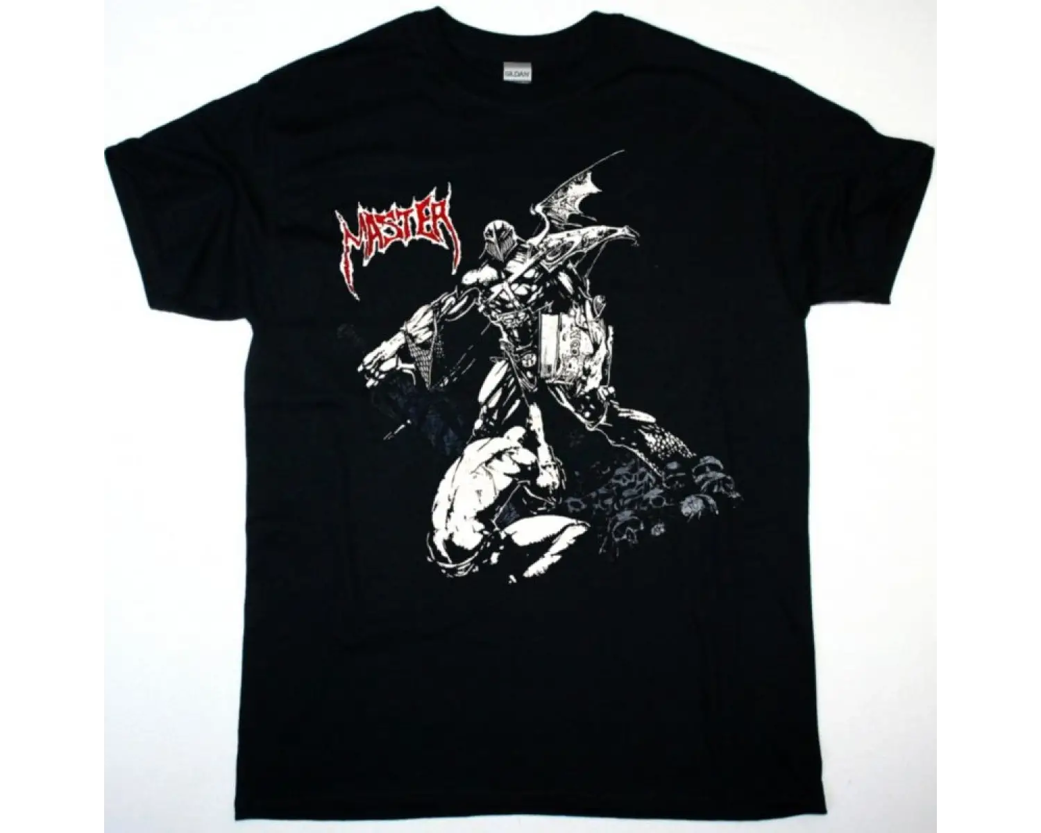 HEROES DEL SILENCIO LOGO HDS NEW WHITE T-SHIRT ÖN VE ARAKA BASKILI