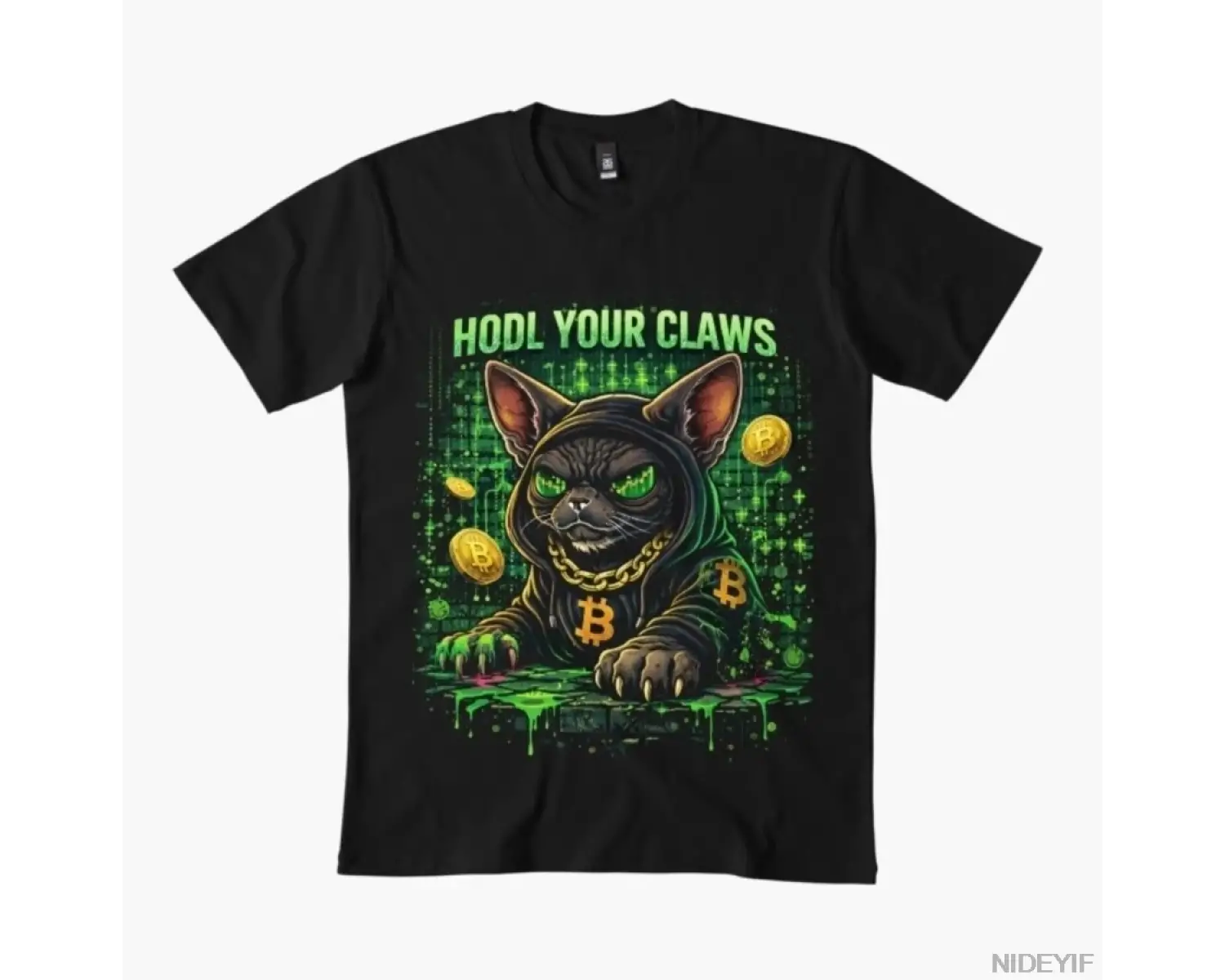 HODL Your Claws Erkek Kadın Tişörtü %100 Pamuklu Tişörtler Kısa Kollu Üstler 0102-3