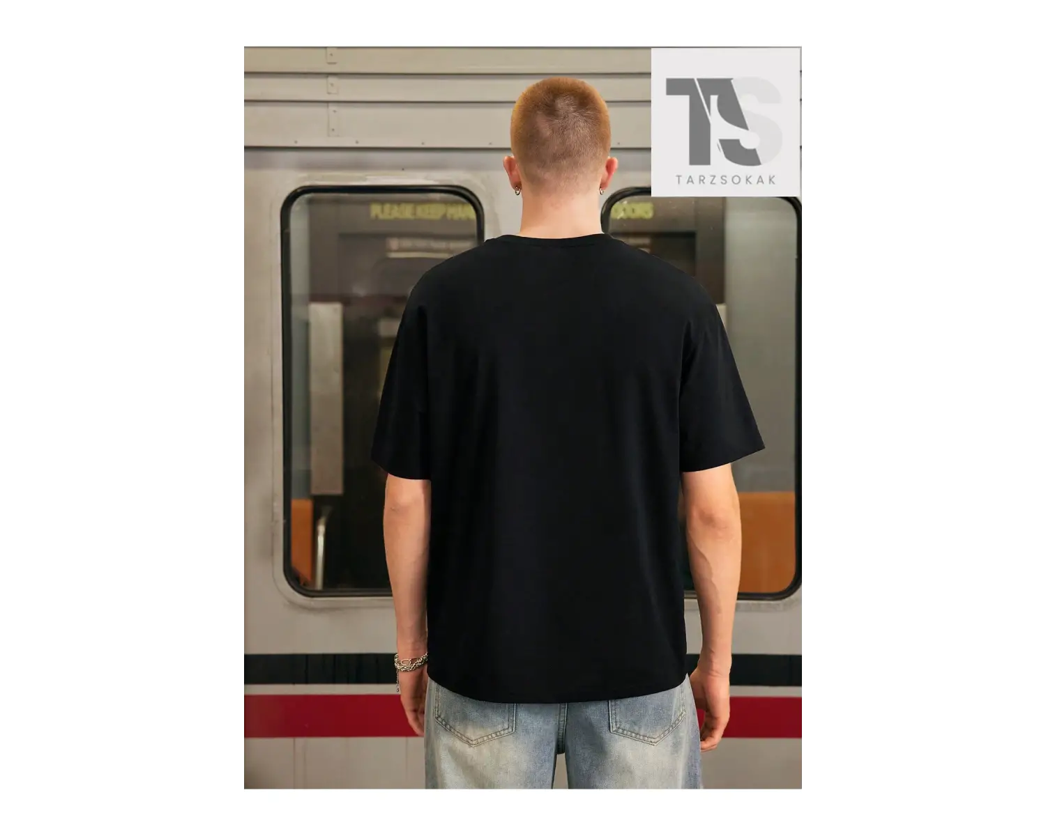 Homme Erkek Baskılı Slim Fit Streç Örgü Tişört