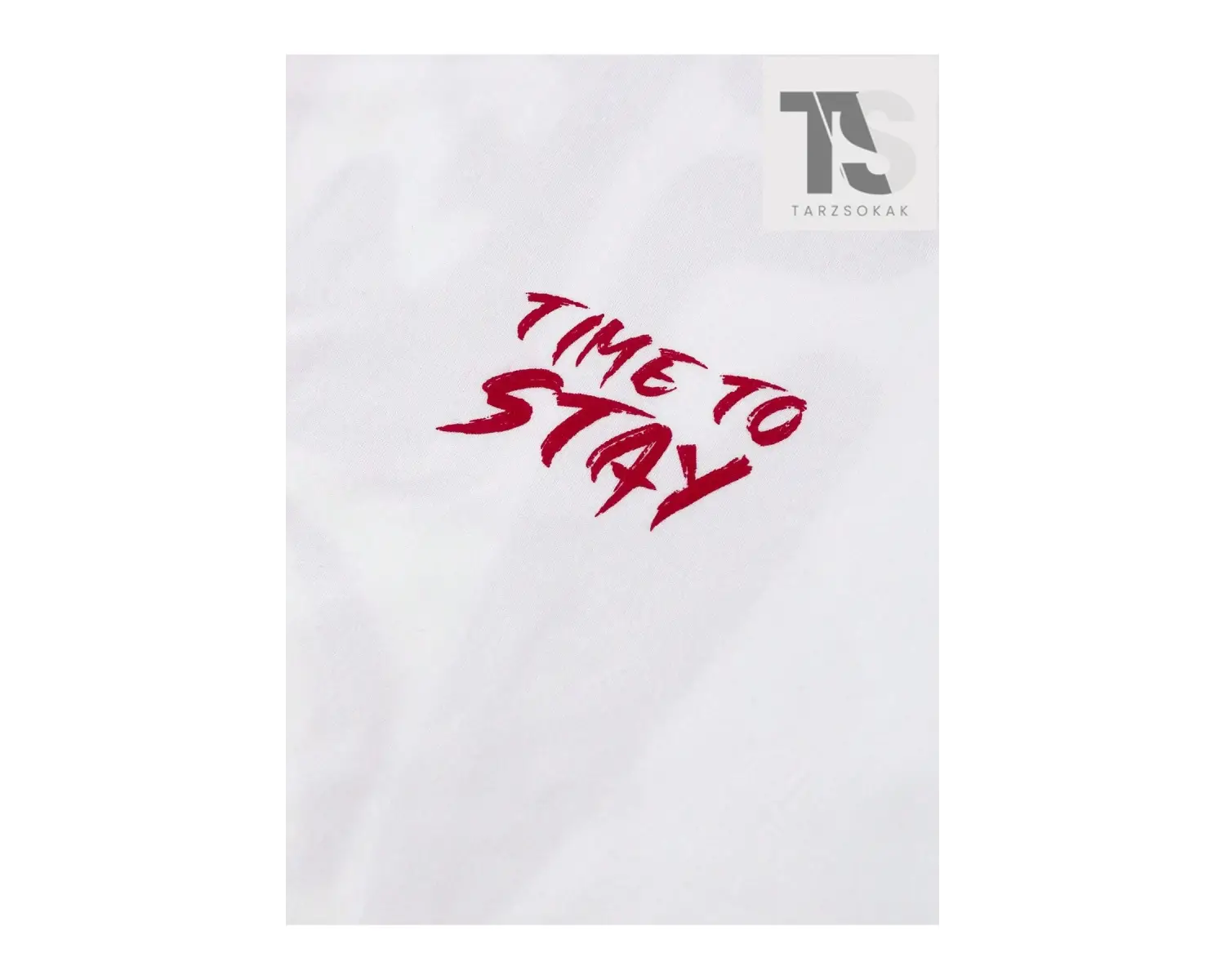 Homme Erkek Göz ve Slogan Grafikli Düşük Omuz Tişörtü