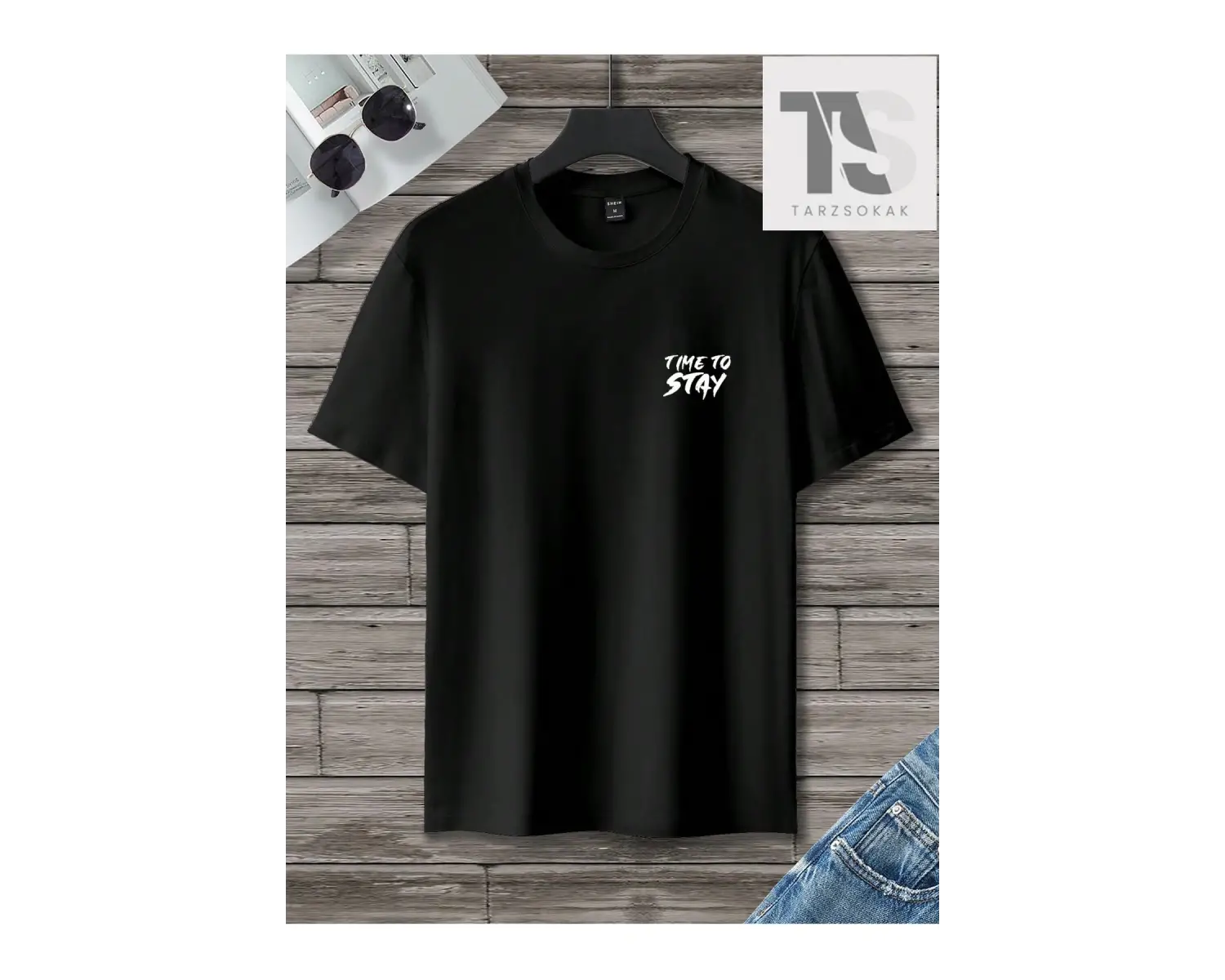 Homme Erkek Göz ve Slogan Grafikli Tişört