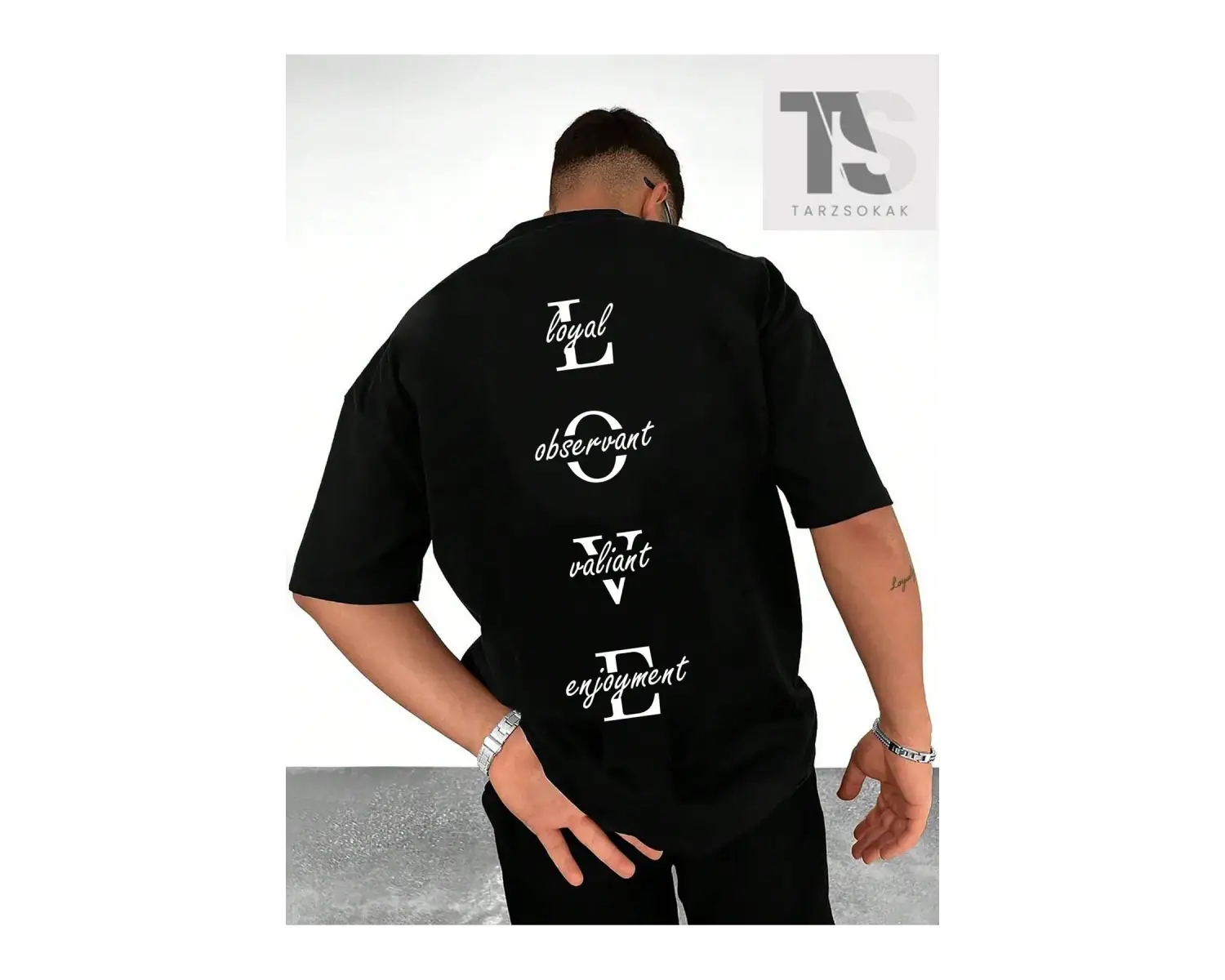 Homme Erkek Mektup Grafikli Tişört