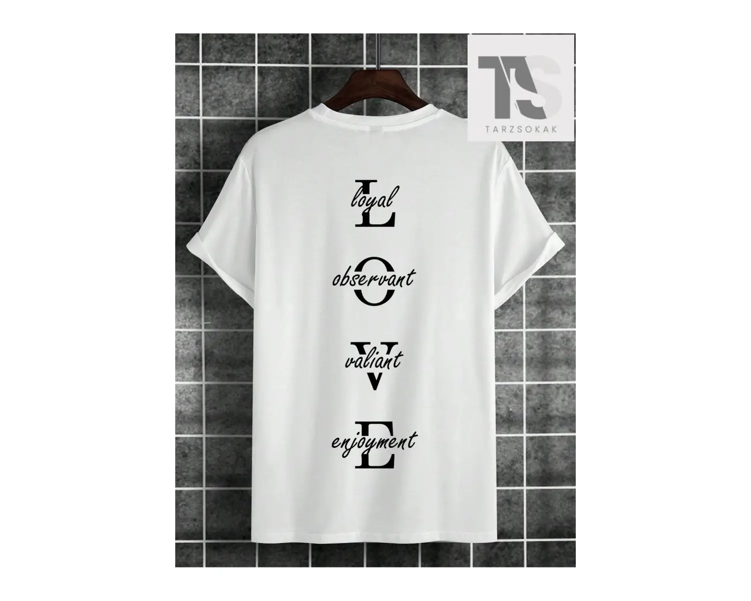 Homme Erkek Mektup Grafikli Tişört