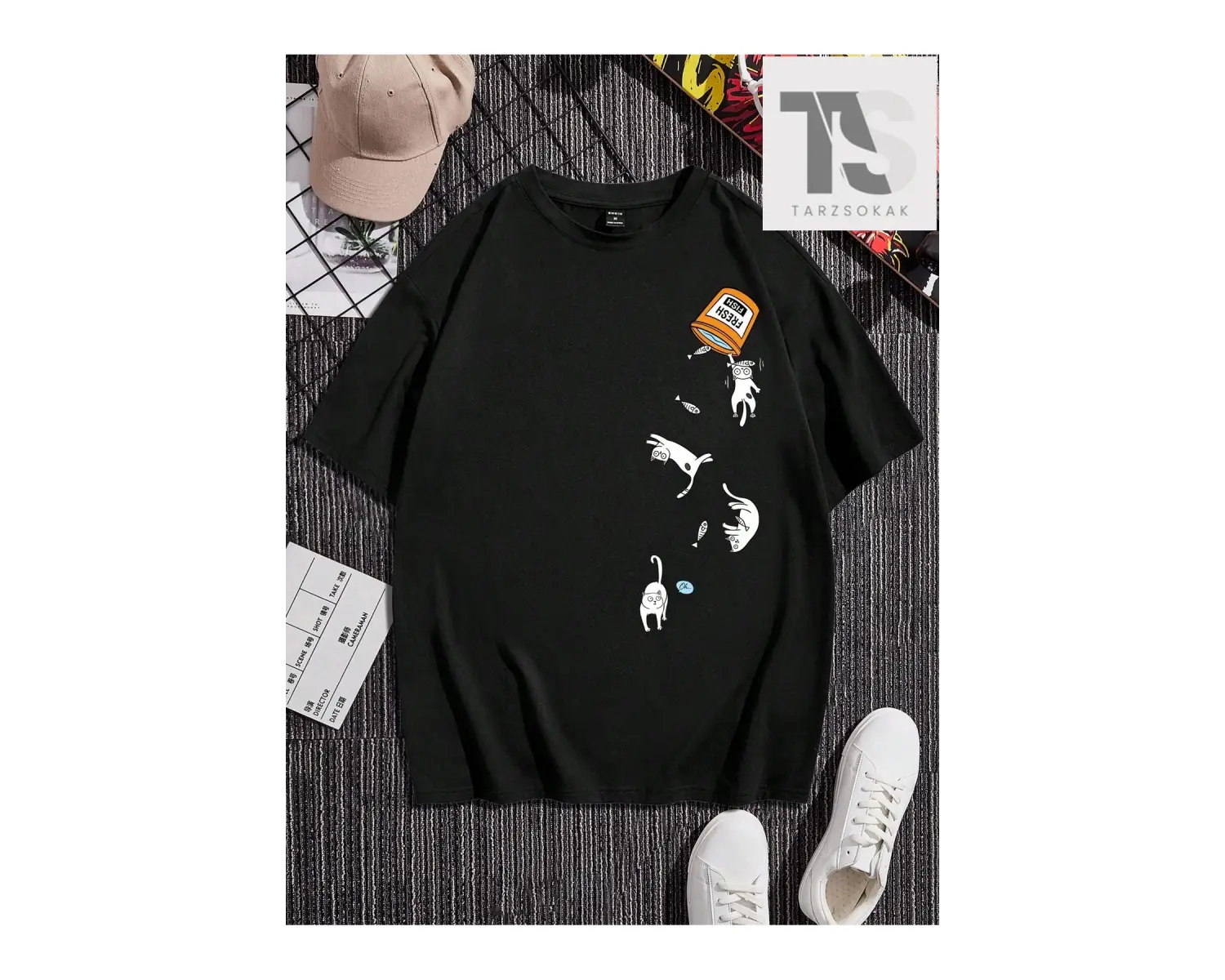 Homme Erkek Pamuk Yuvarlak Yaka Grafik Baskı Tişört