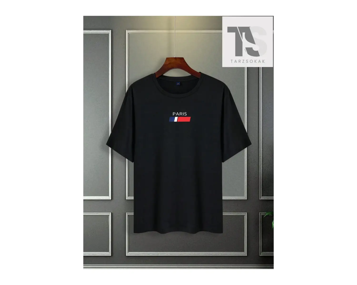 Homme Erkek Slim Fit Yuvarlak Yaka Kısa Kollu Yazı Baskılı Tişört