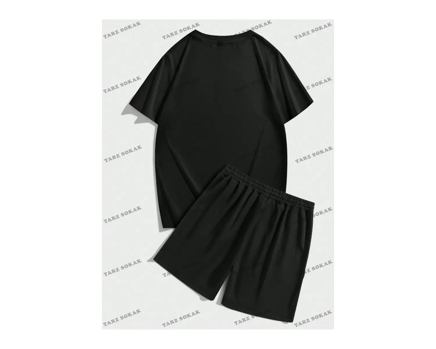 Homme Erkek Yazılı Baskılı T-Shirt Ve Şort 2 Adet/Takım