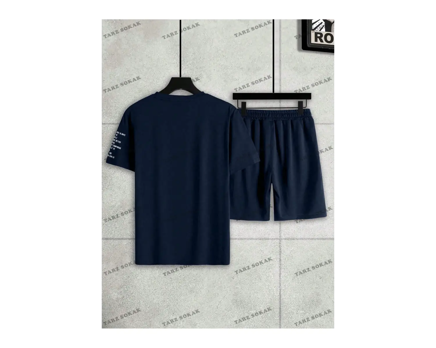 Homme Erkek Yazılı Baskılı T-Shirt Ve Şort Takım