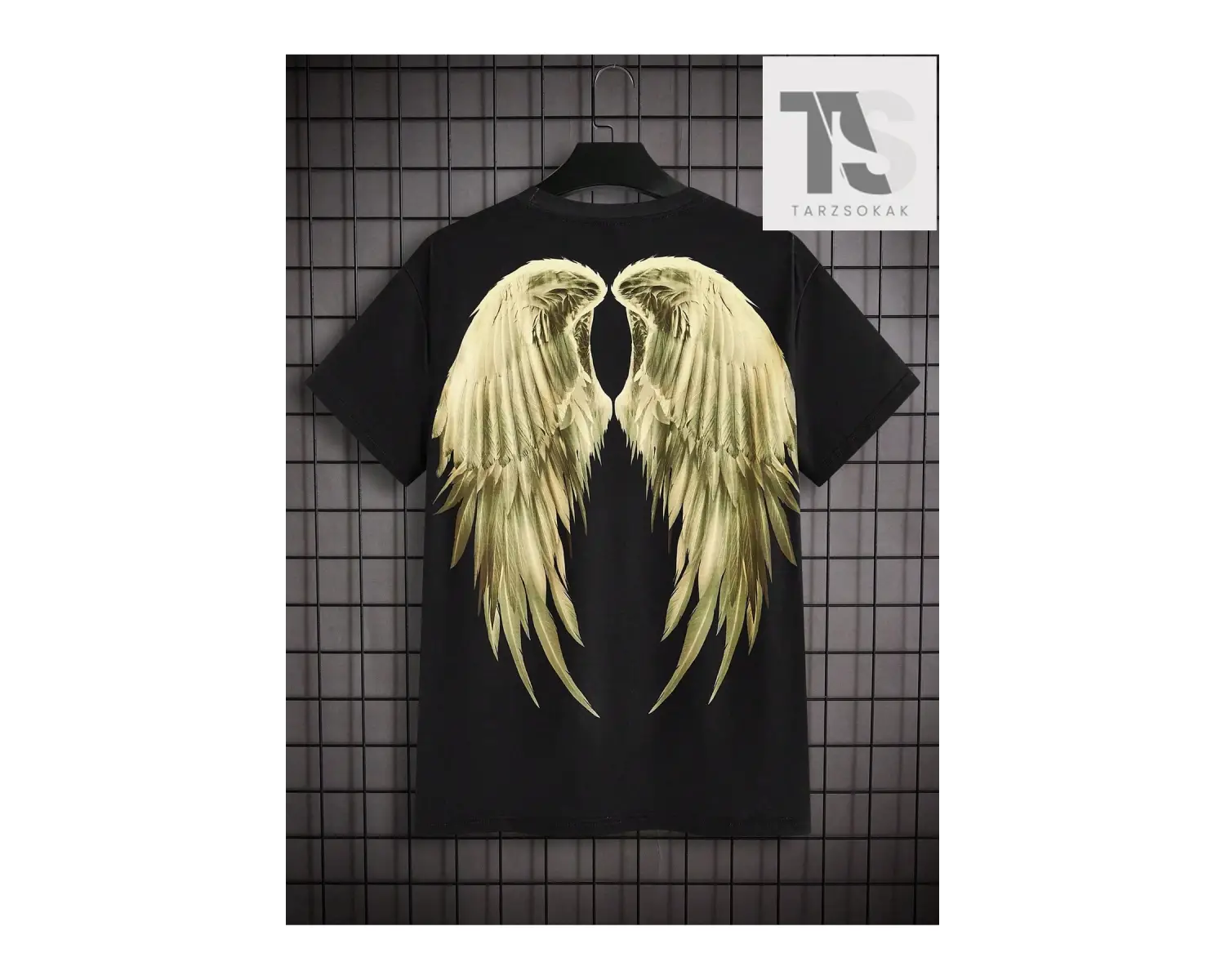 Homme Kanatlı Baskı Kısa Kollu Tişört