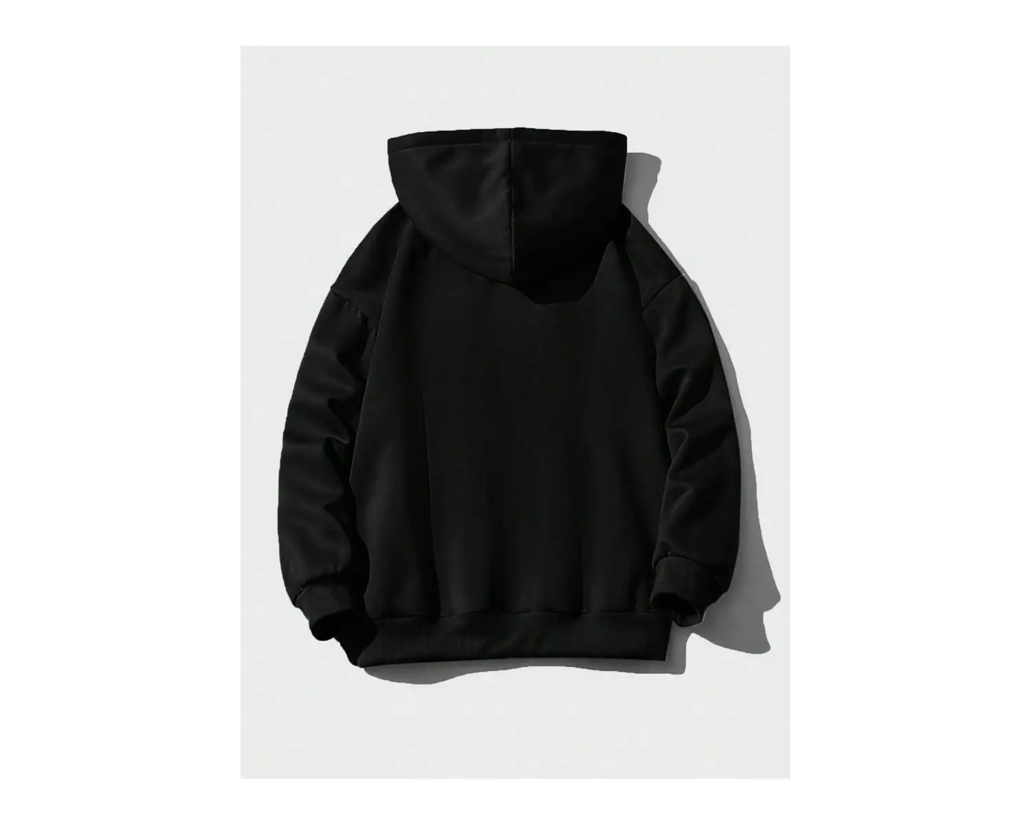 Honeyspot Letter Graphic Drop Shoulder Oversized Drawstring Hoodie Siyah