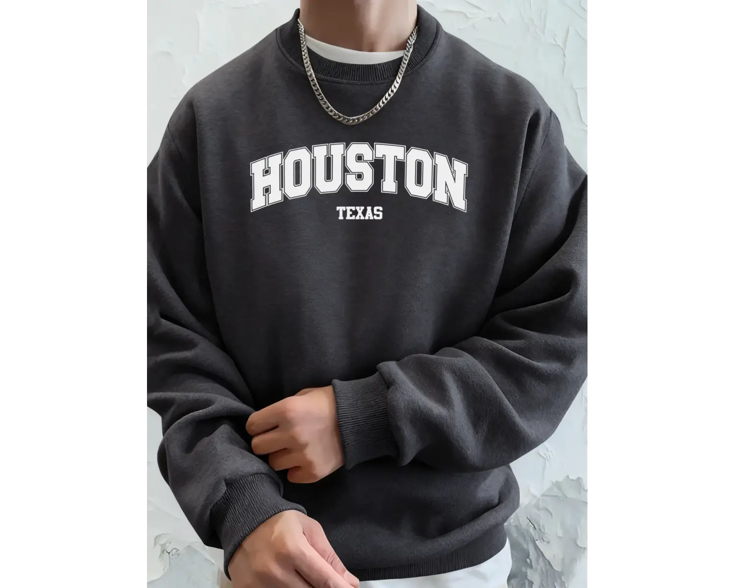 Houston Texas Sanat Mektup Baskı Erkek Sonbahar Sıcak Tişörtü Rahat Moda Kapşonlu Spor Uzun K