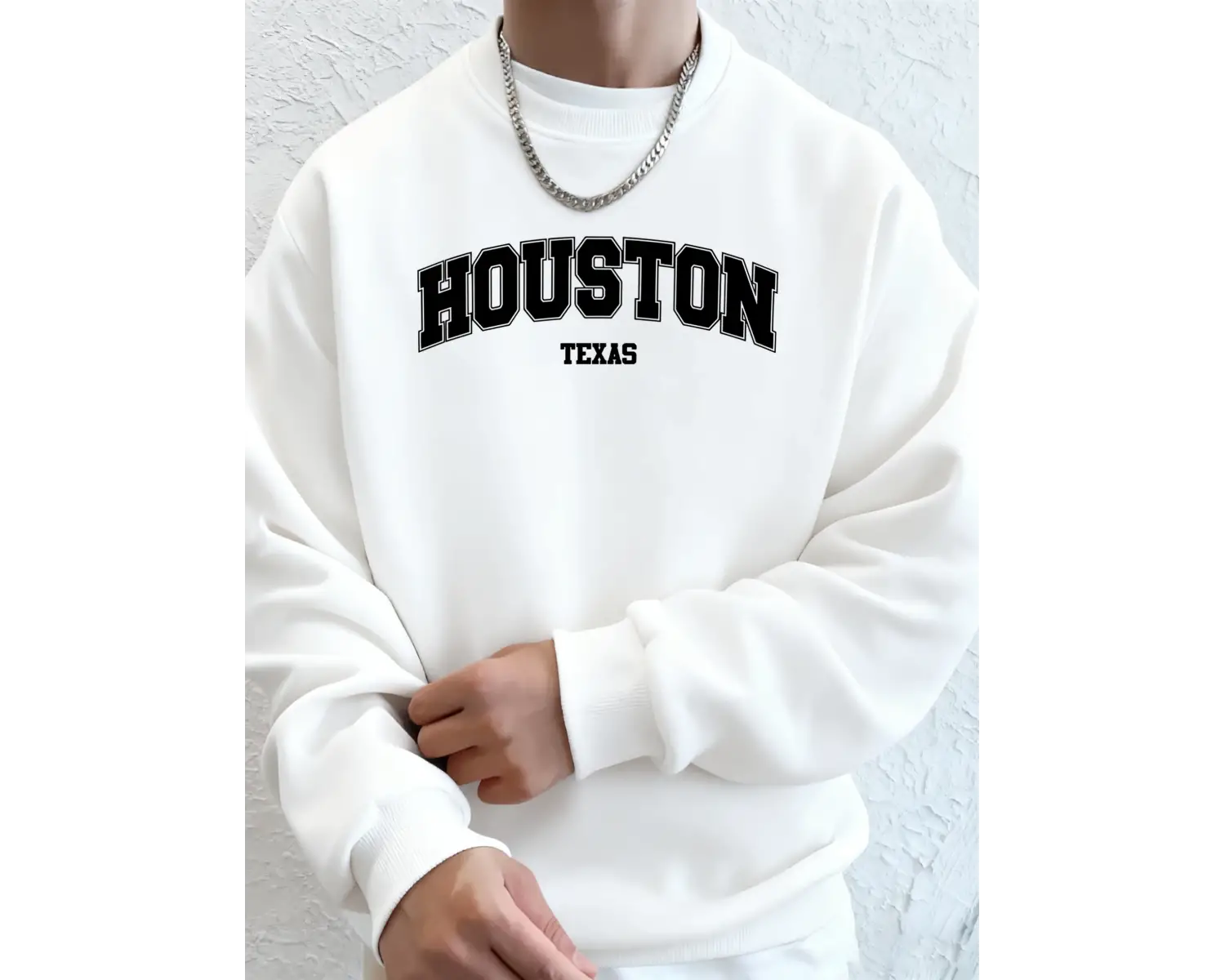 Houston Texas Sanat Mektup Baskı Erkek Sonbahar Sıcak Tişörtü Rahat Moda Kapşonlu Spor Uzun K