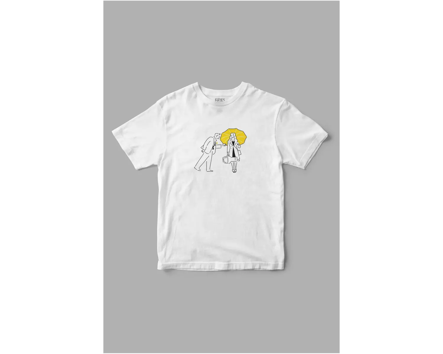 How I Met Your Mother Hımym Sarı Şemsiye Minimal Baskılı Tişört