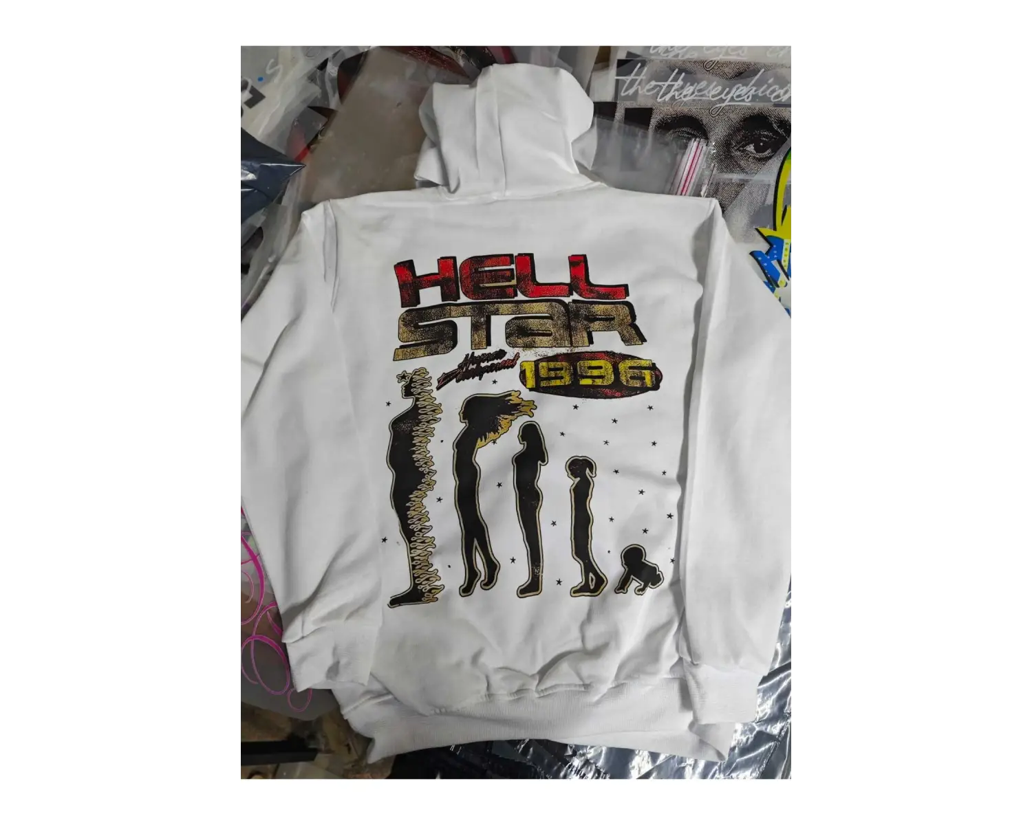 H.Starr ünisex oversize sweatshirt beyaz