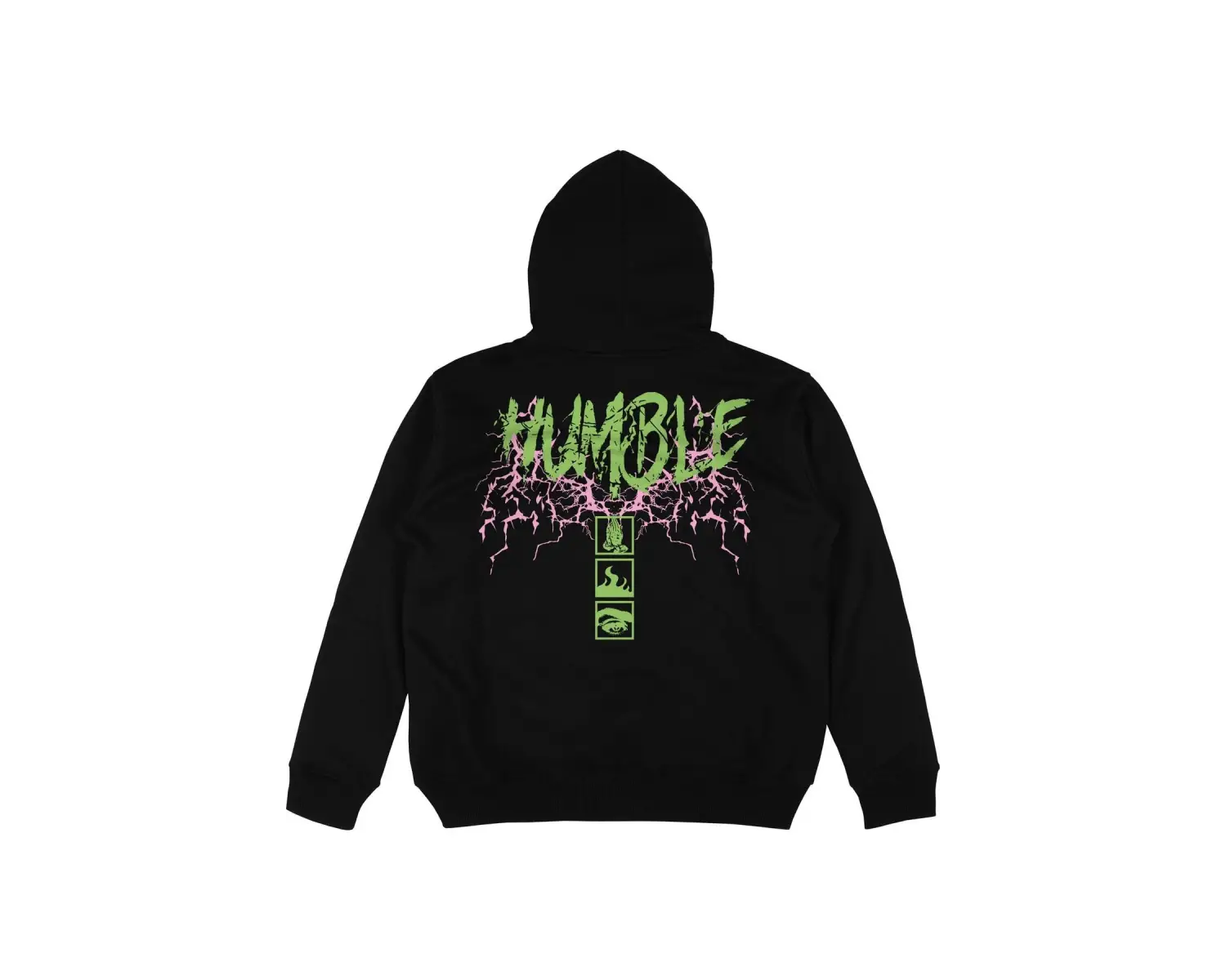 Humble Siyah Oversize Unisex Kapüşonlu Sweatshirt Hoodie