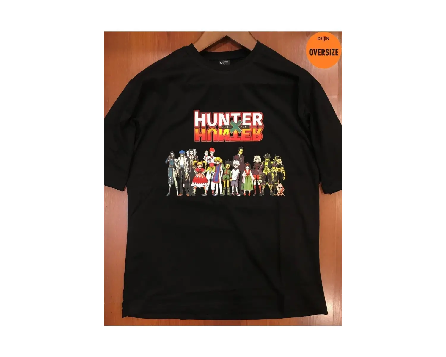 Hunter X Hunter Karakterler Baskılı Oversize Siyah