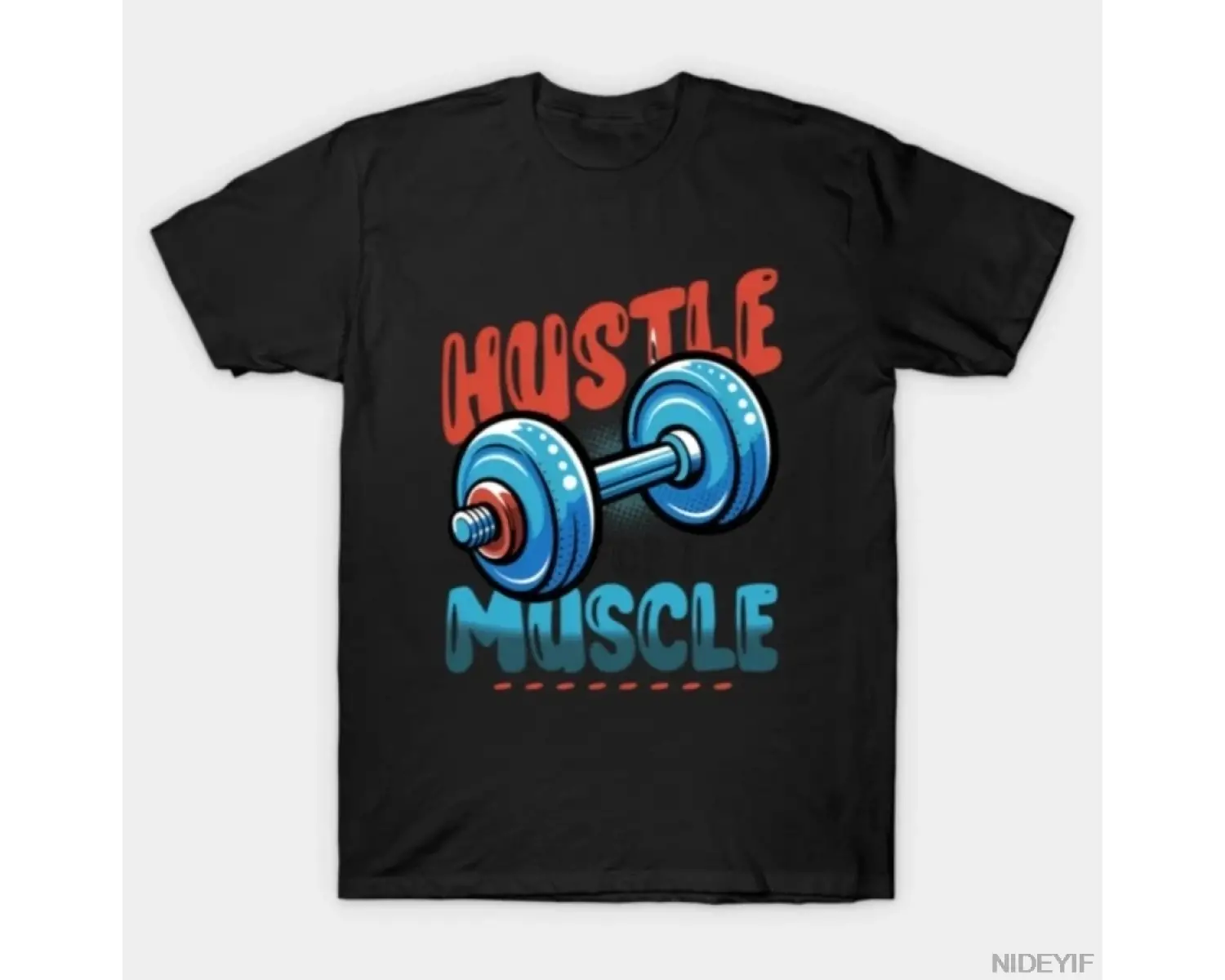 Hustle For That Muscle Komik Halter Spor Salonu T-shirt Erkekler Kadınlar Için % 100% Pamuk T