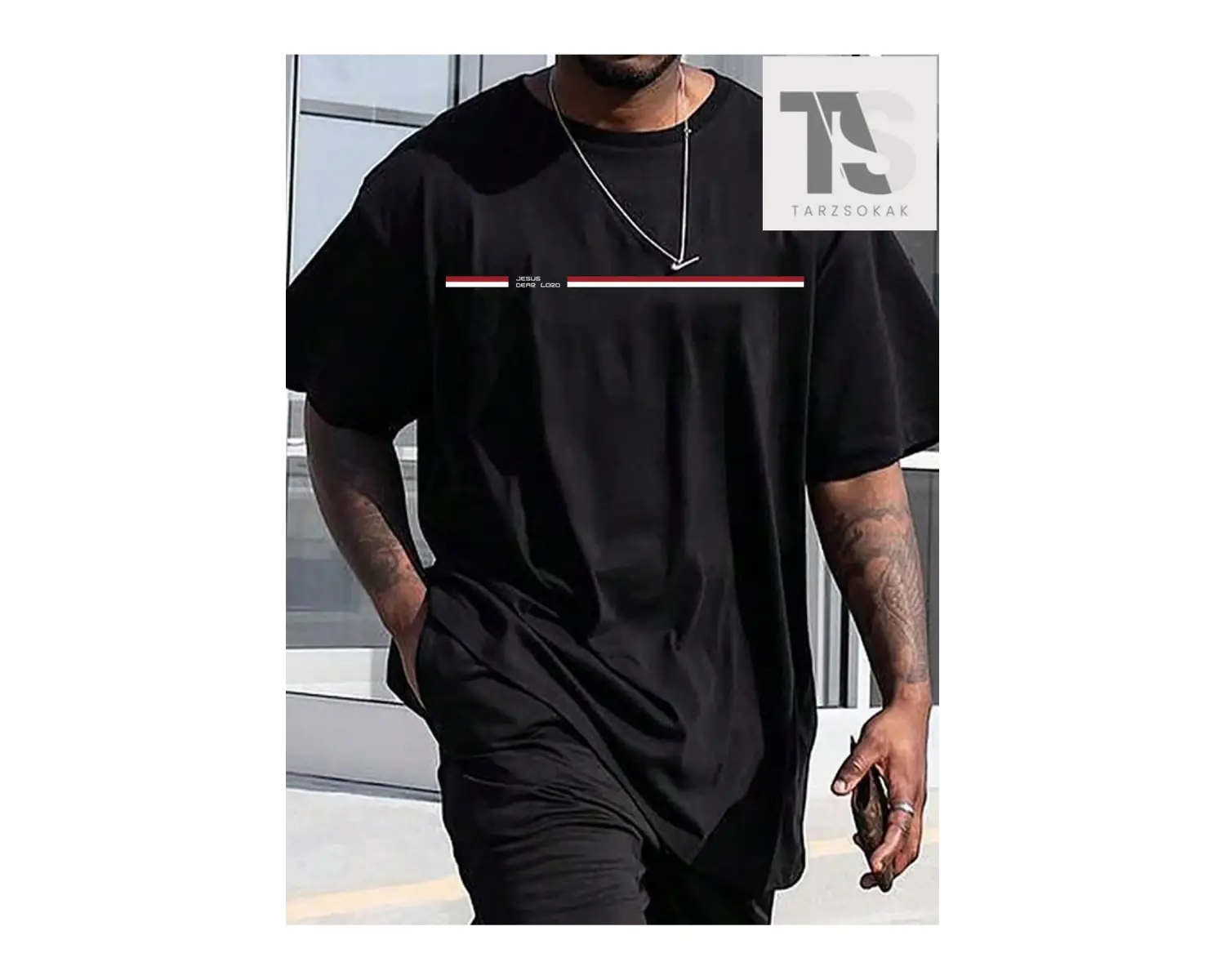 Hypemode Erkek Astronot Baskılı Kısa Kollu Tişört