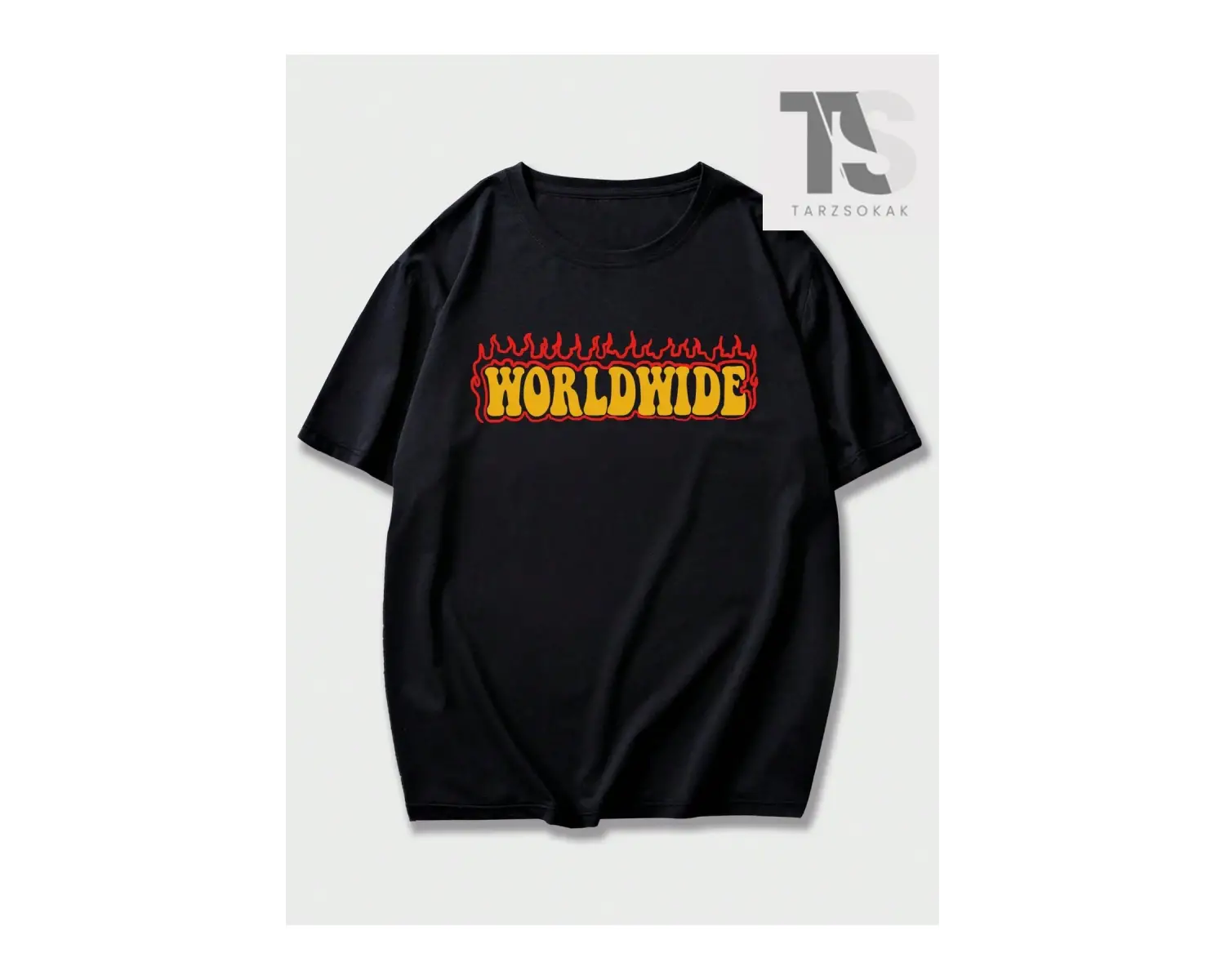 Hypemode Erkek Casual Kalp Baskılı Tişört