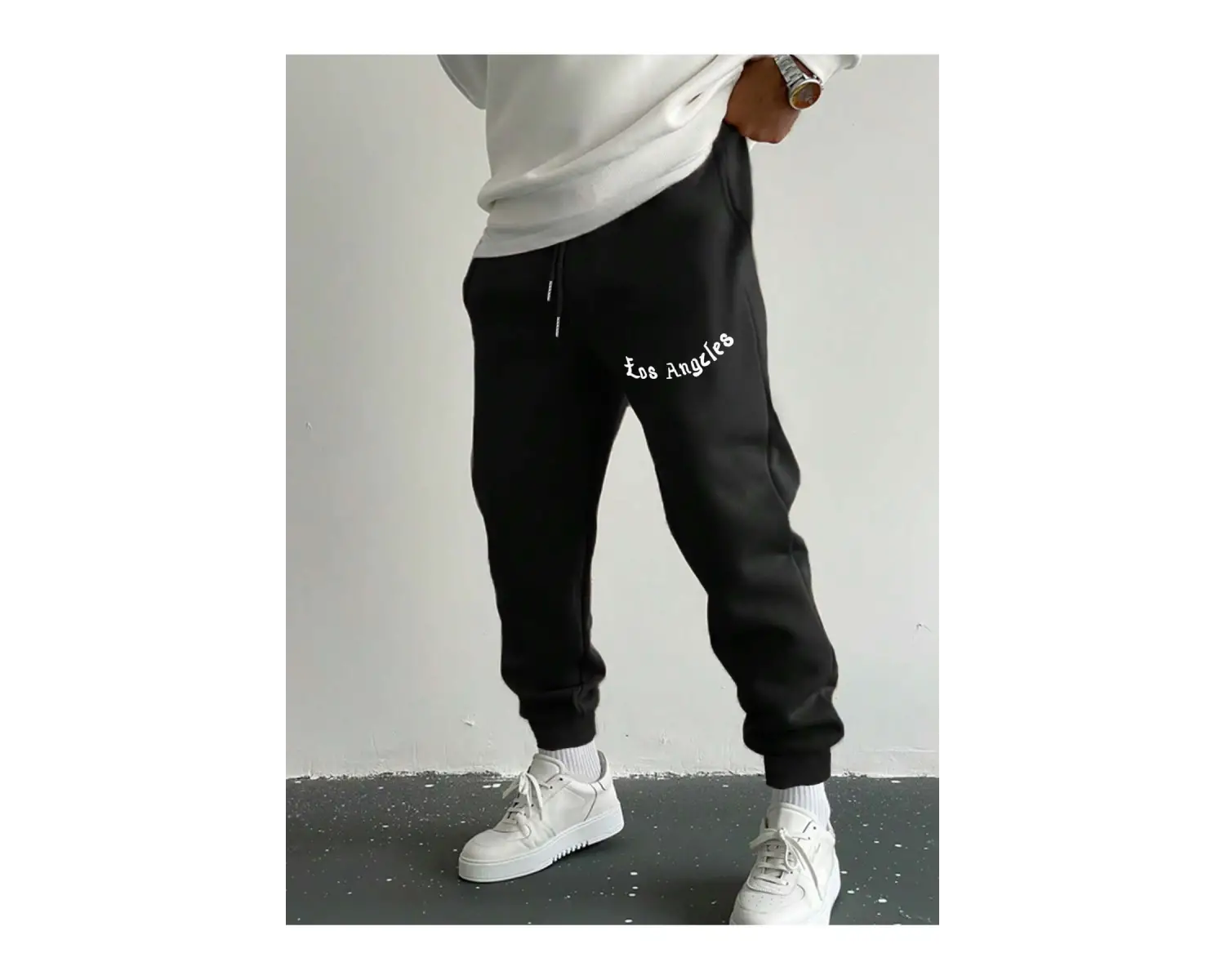 Hypemode Letter Graphic Drawstring Waist Eşofman Altı