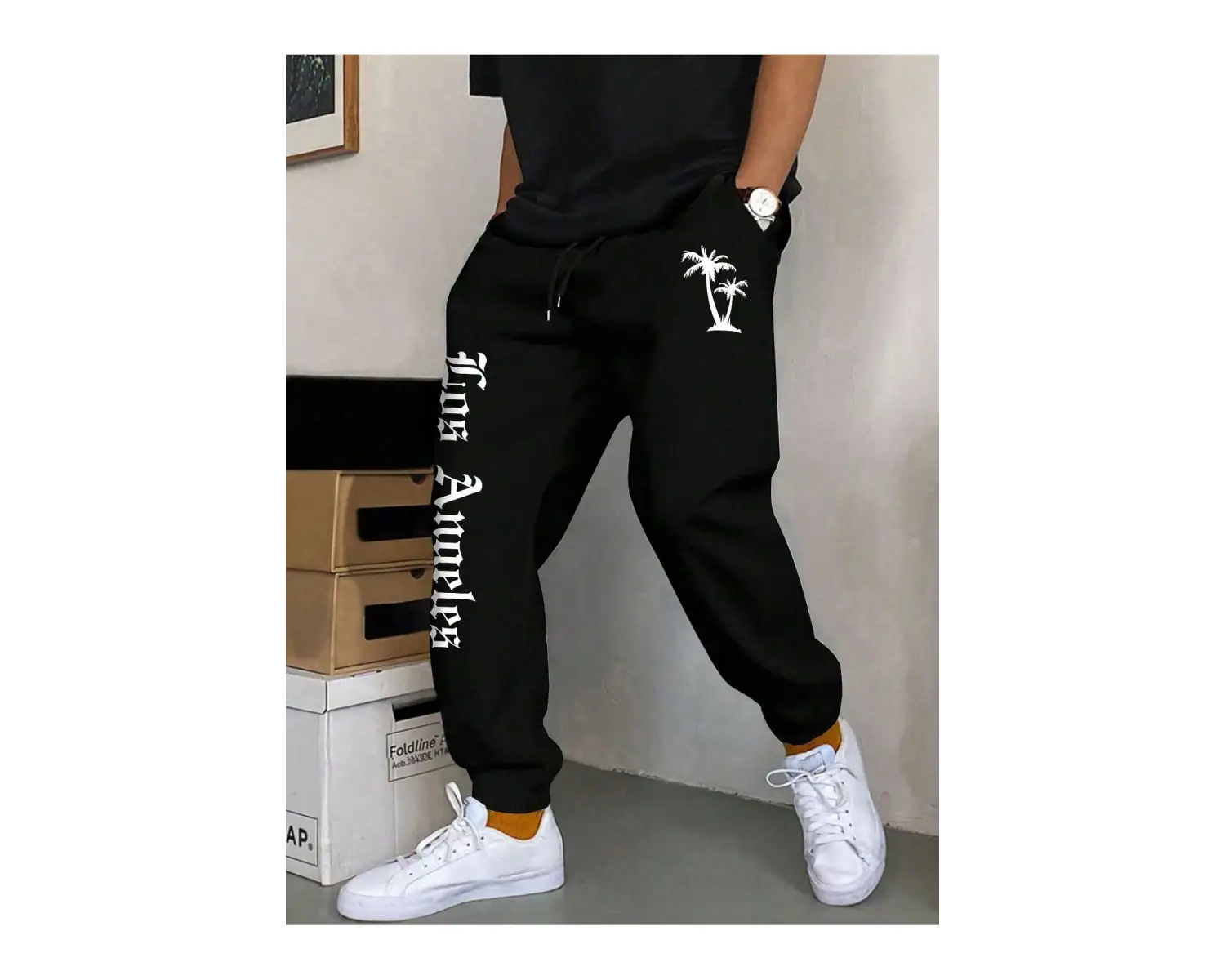 Hypemode Letter Graphic Drawstring Waist Eşofman Altı