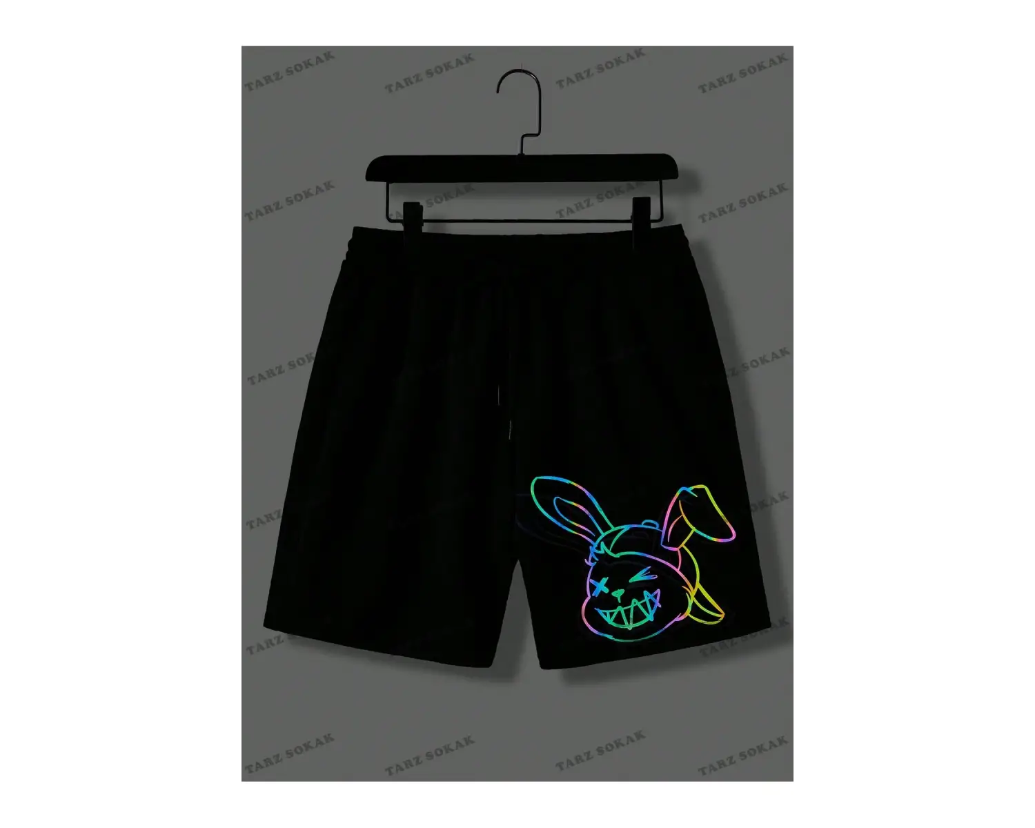 Hypemode Reflektif Detaylı Çizgi Film Baskılı Erkek Tişört ve Şort Takım