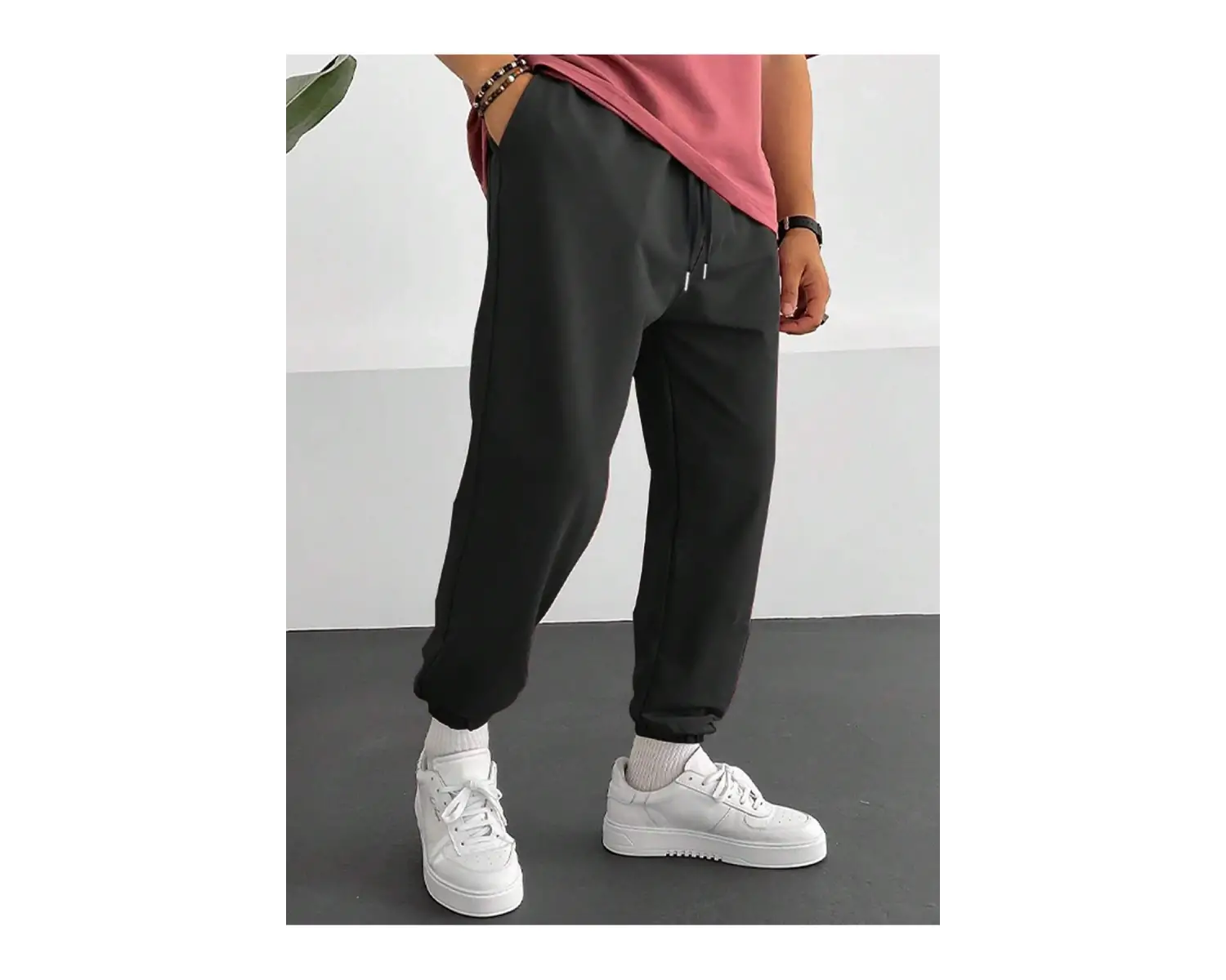 Hypemode Slogan Graphic Drawstring Waist Eşofman Altı