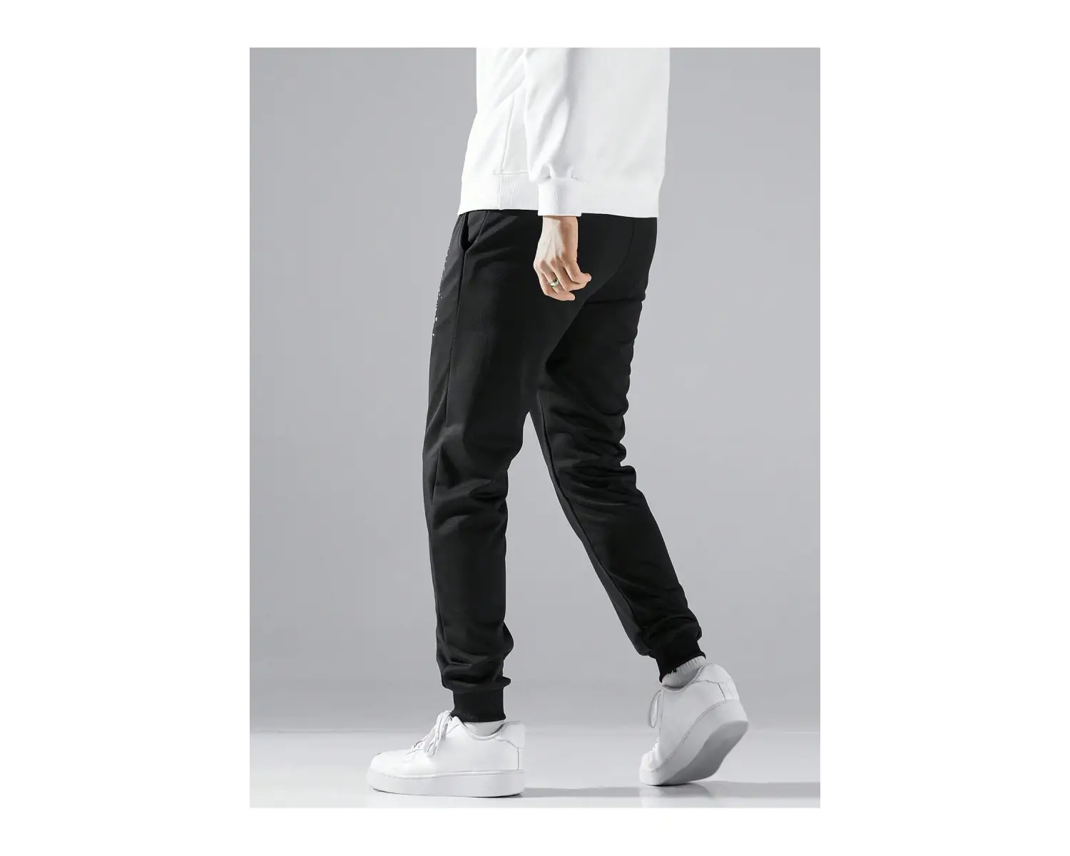 Hypemode Slogan Graphic Drawstring Waist Eşofman Altı