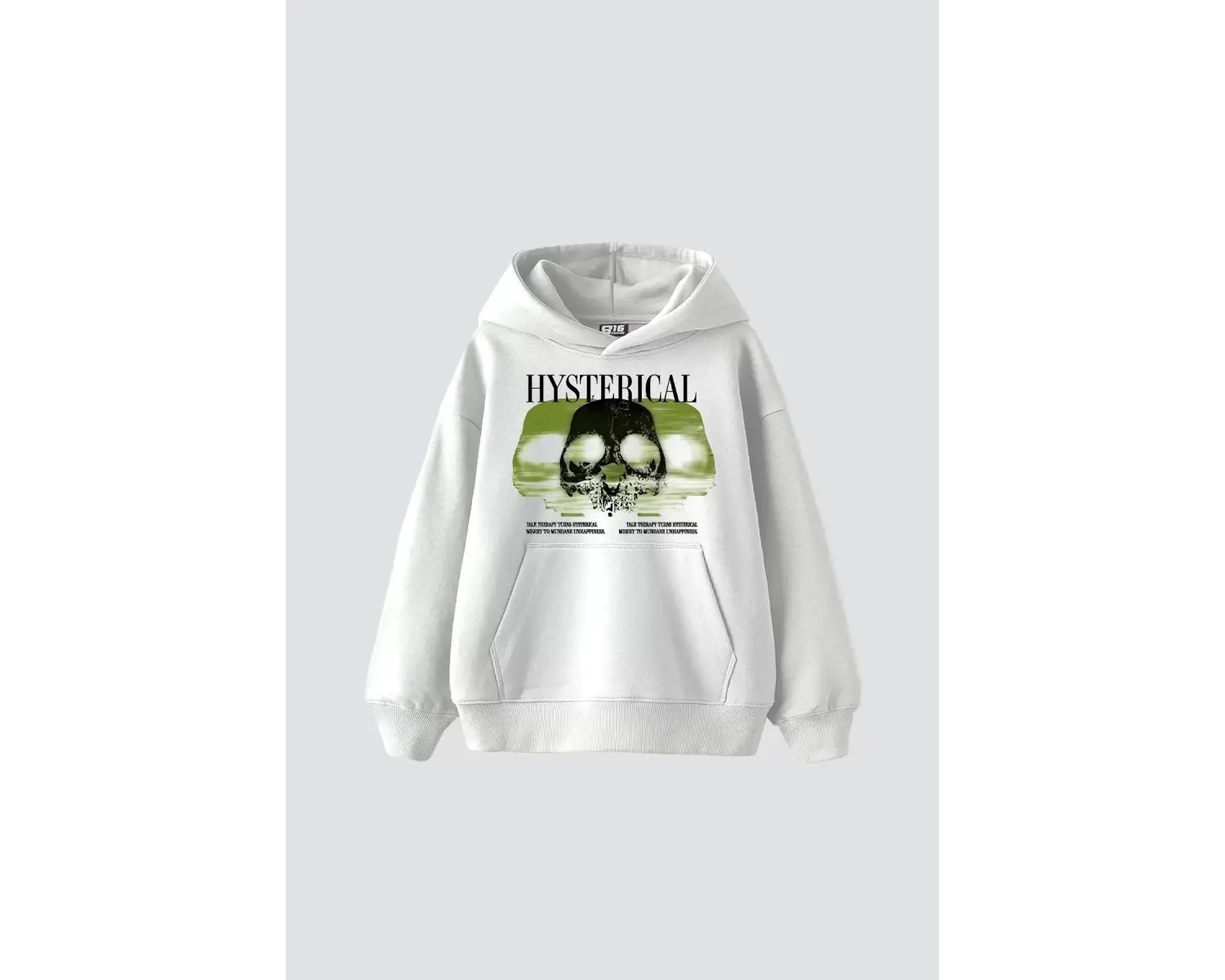 Hysterıcal Baskılı Oversize Unisex Beyaz